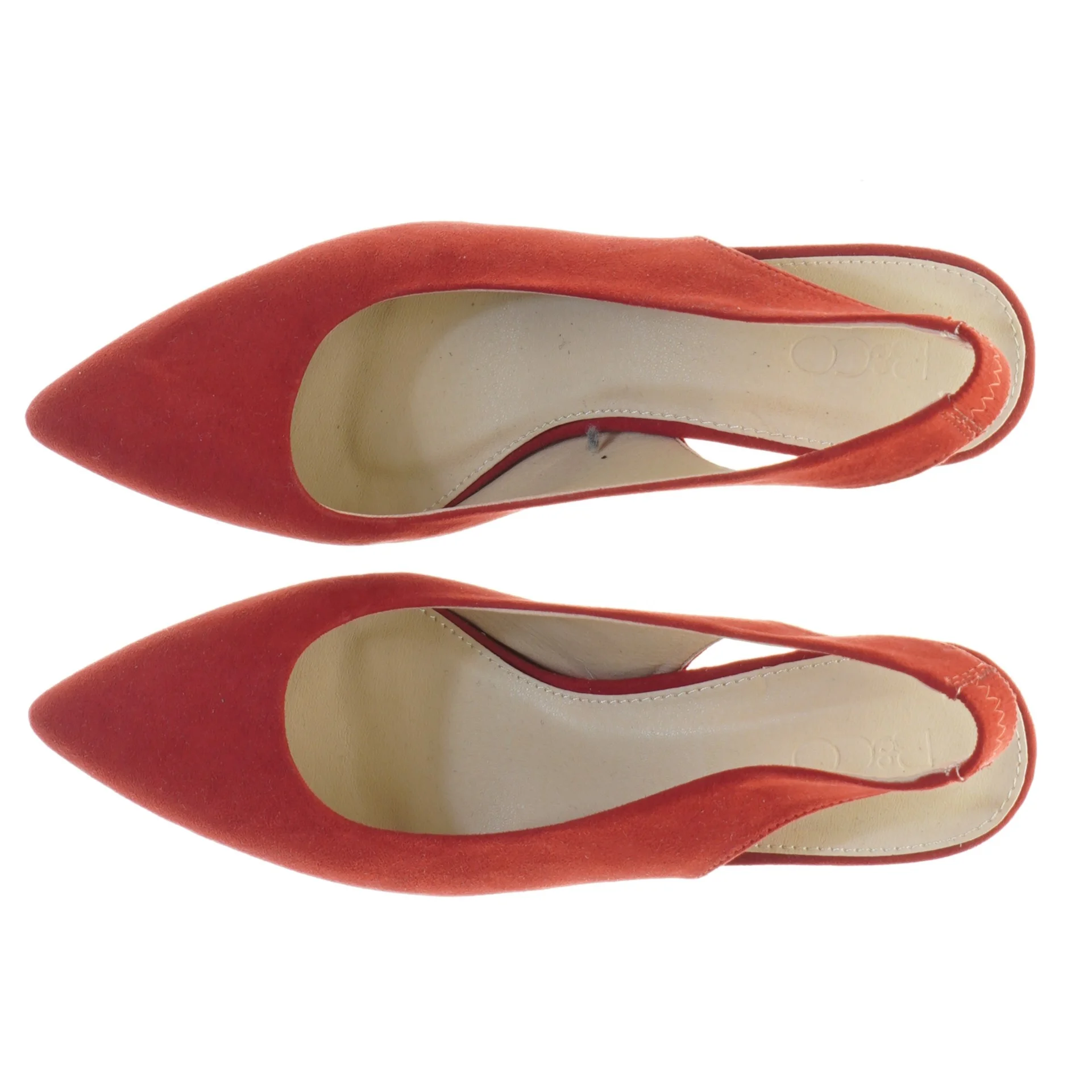 Røde ruskindspumps (str. 38)