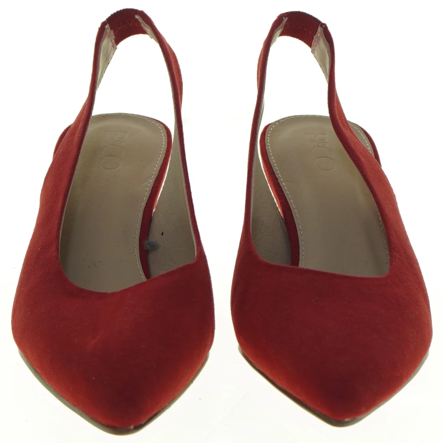 Røde ruskindspumps (str. 38)