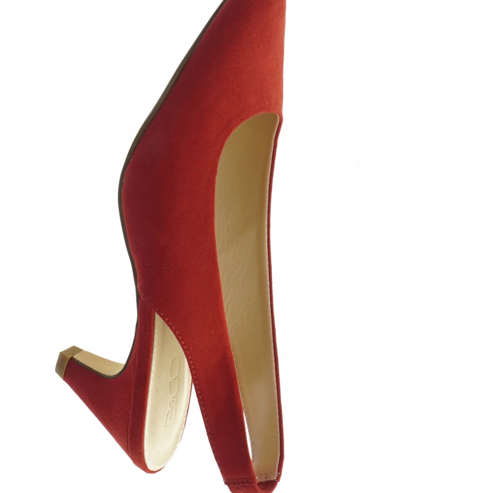 Røde ruskindspumps (str. 38)