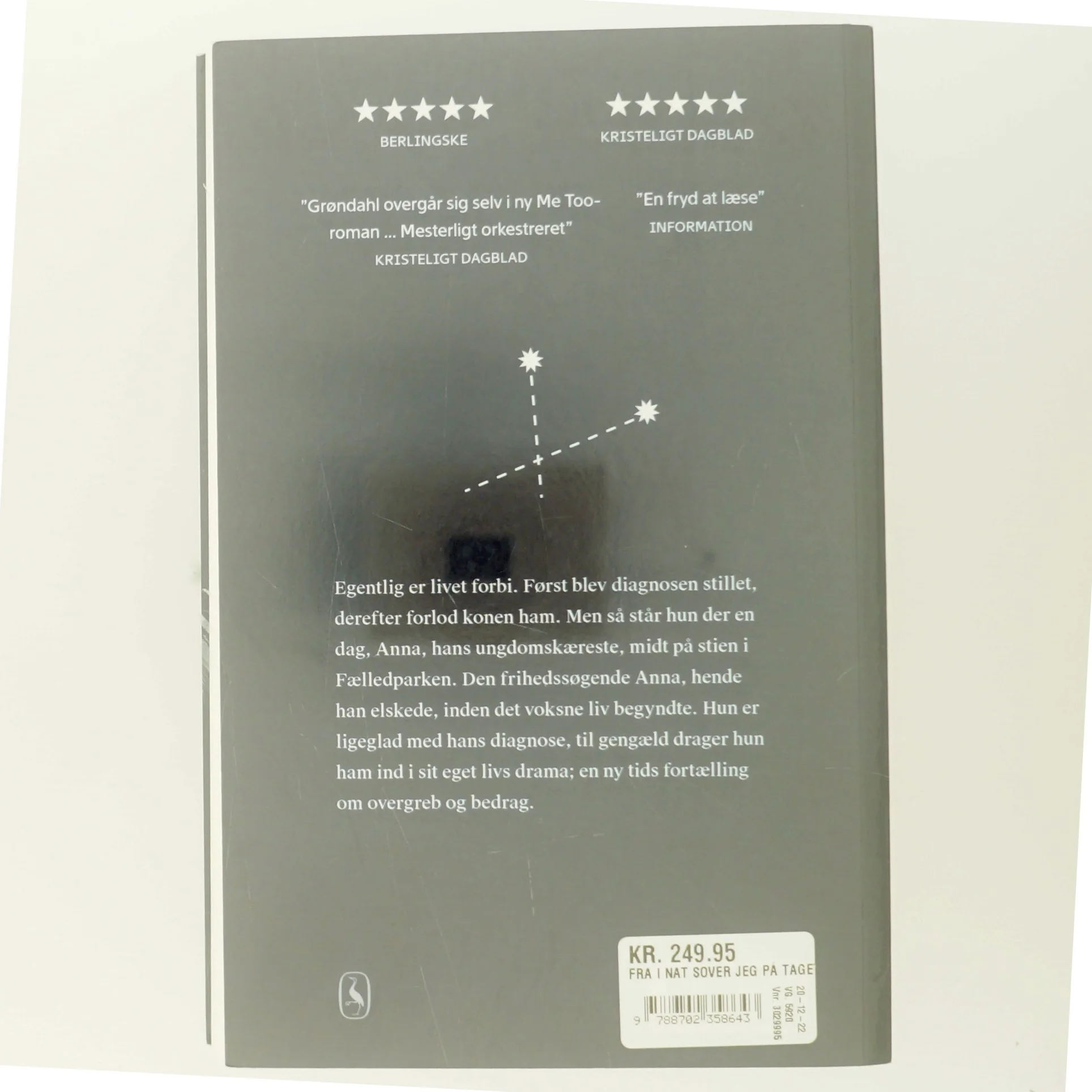 Fra i nat sover jeg på taget : roman af Jens Christian Grøndahl (Bog)