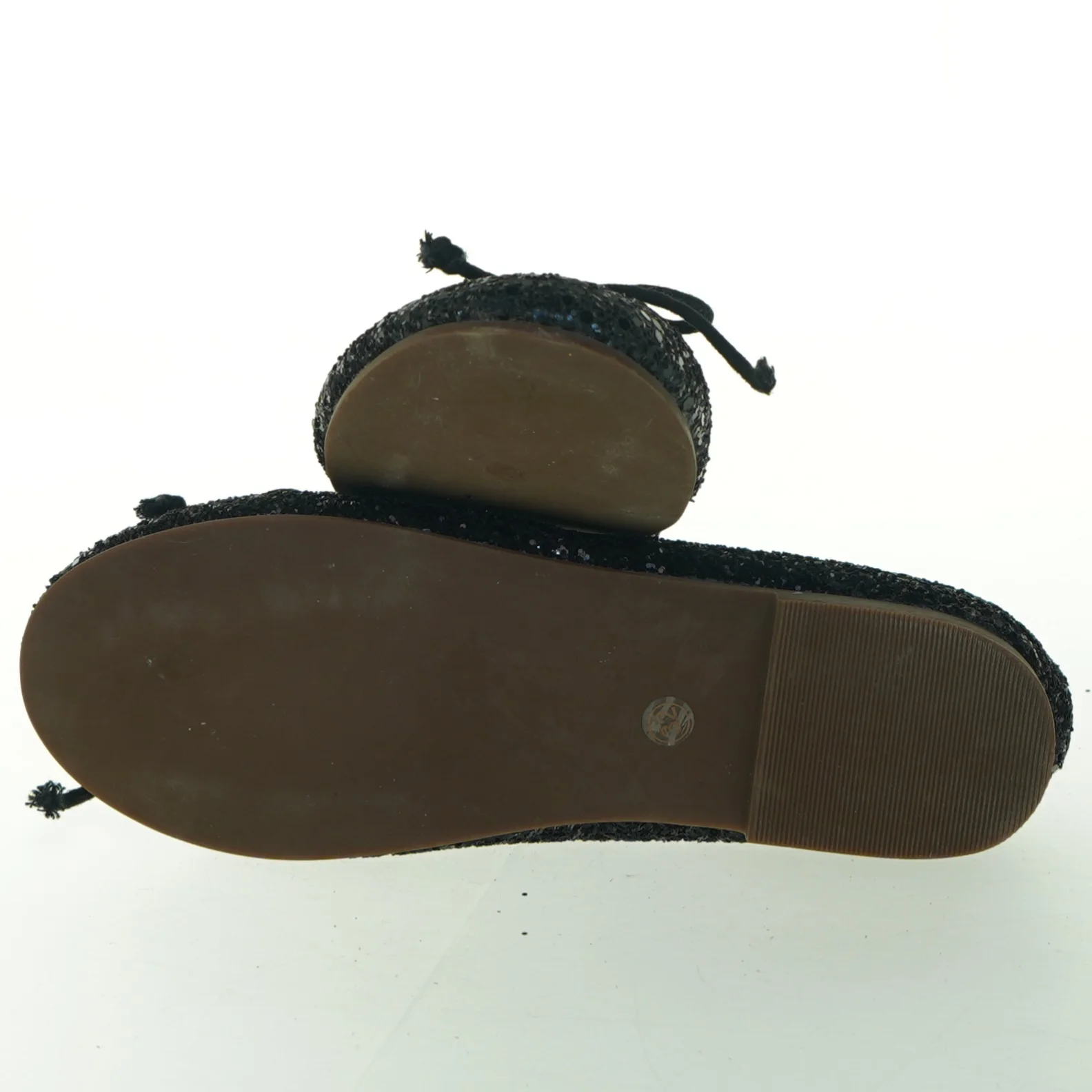 Glitrende sorte ballerina sko fra Petit (str. 32 )