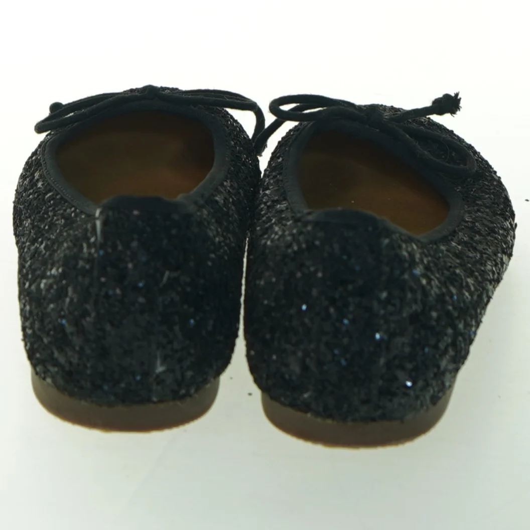 Glitrende sorte ballerina sko fra Petit (str. 32 )