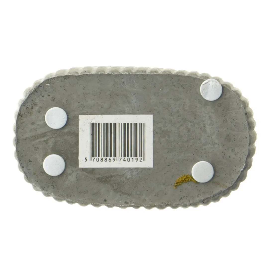 Grå riflet vase (str. 15x11,5 cm)