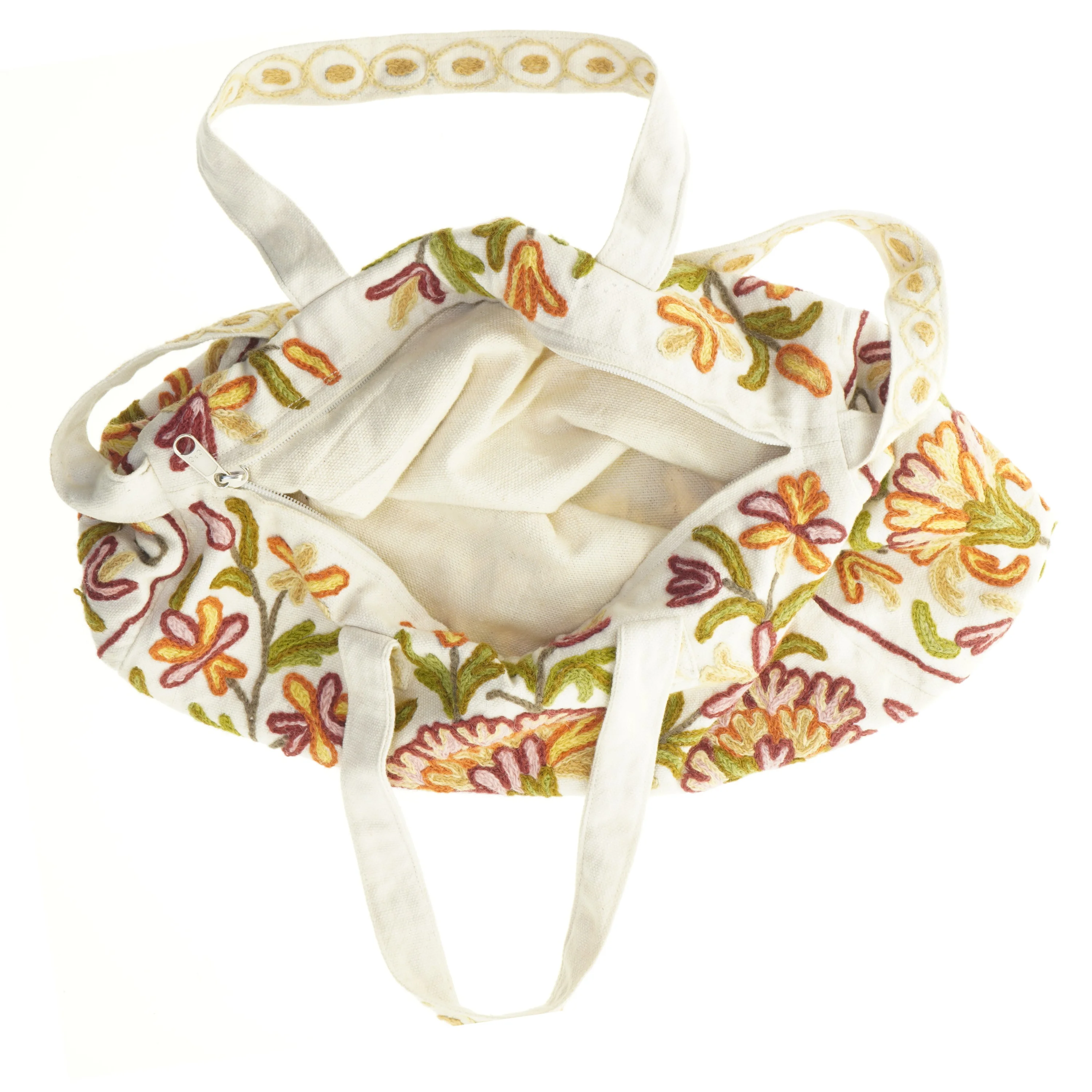 Broderet stof taske (str. 52x35 cm)