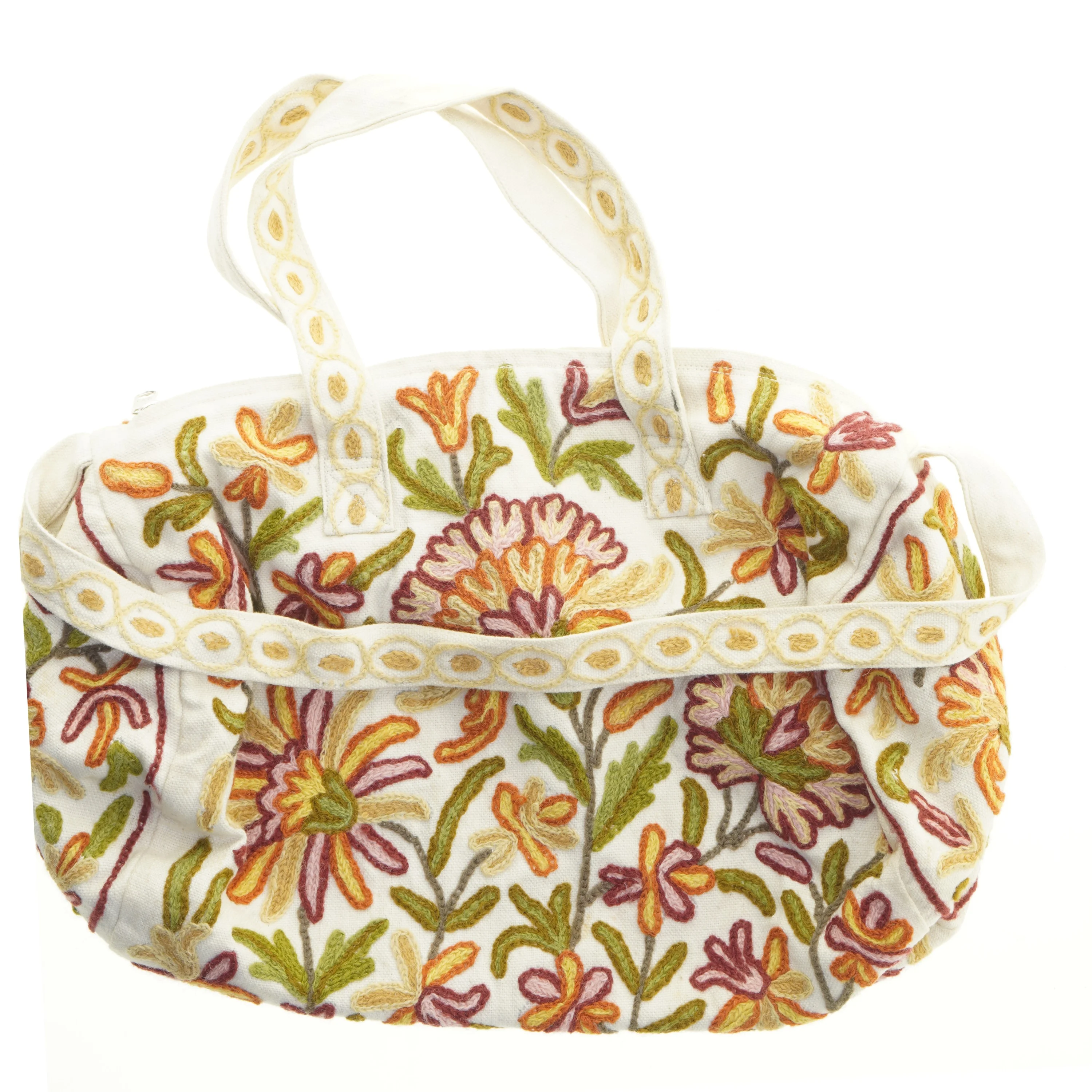 Broderet stof taske (str. 52x35 cm)