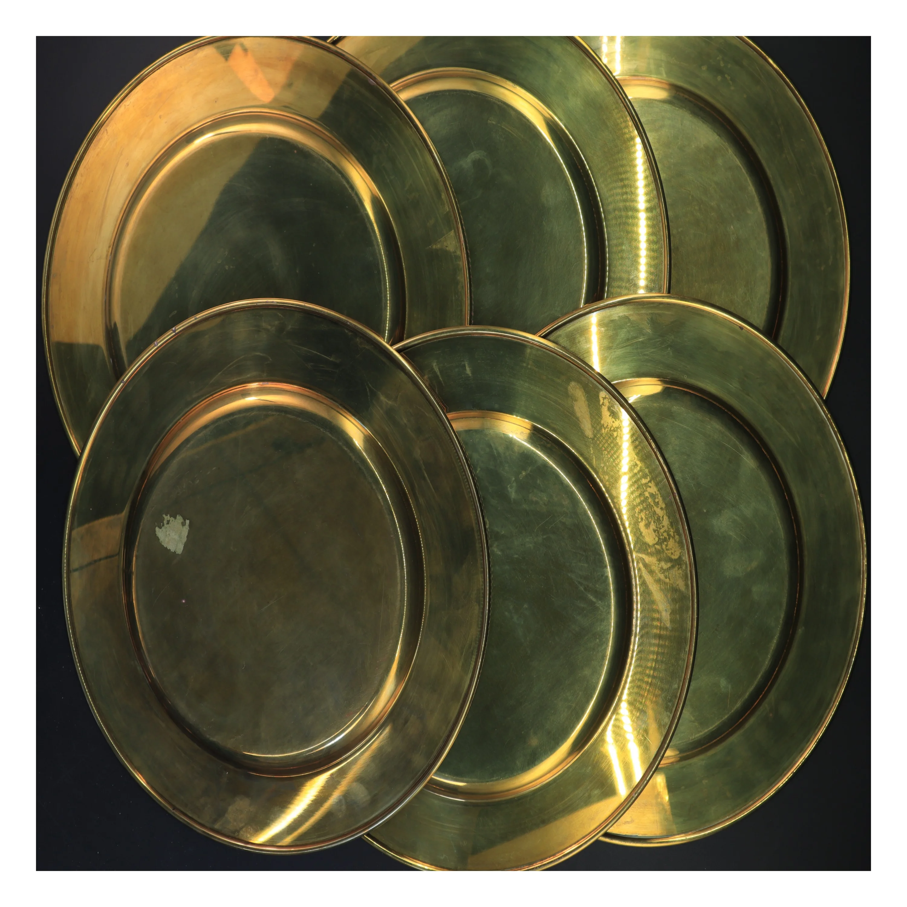 Gulddekorative tallerkener (str. Ø 28 cm)