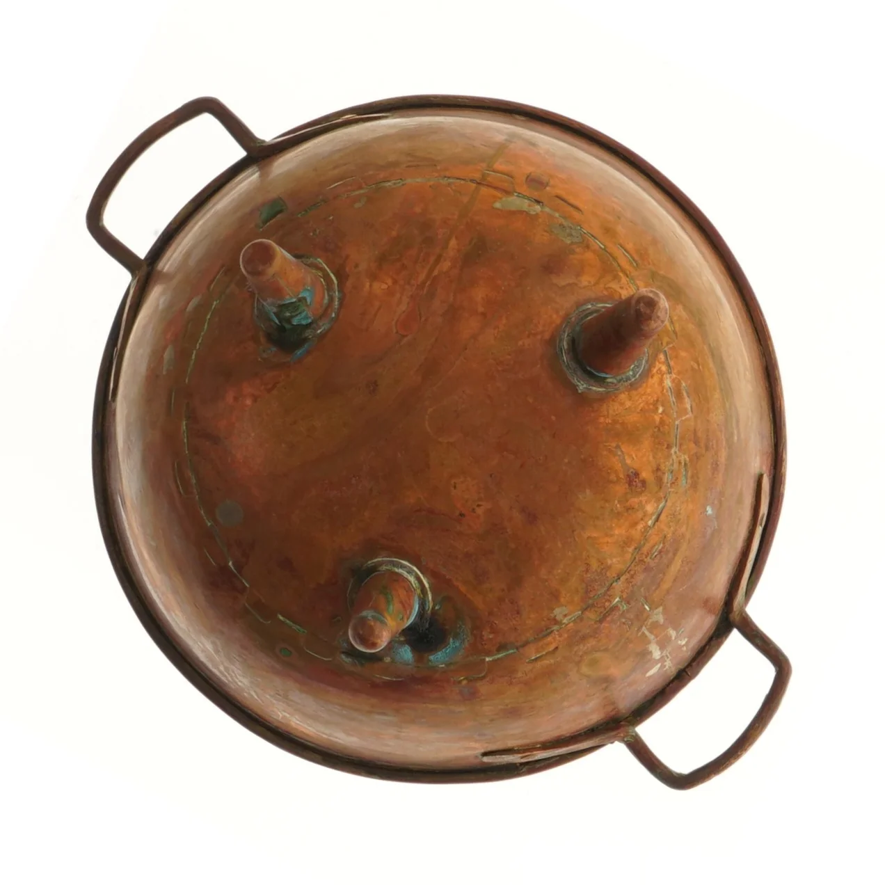 Kobbergryde med ben (str. Ø 21 cm)