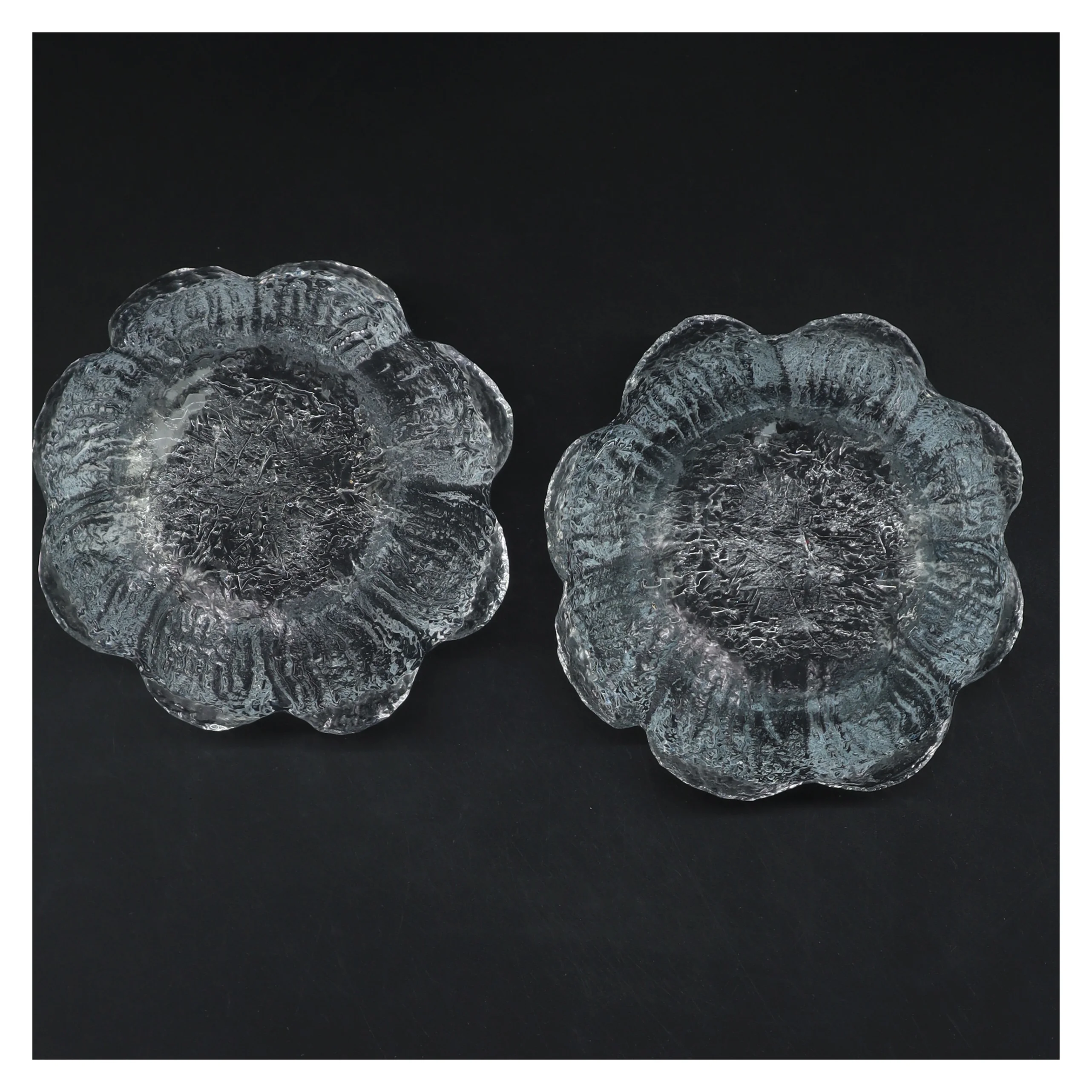 Glasskåle, blomstermønster (str. 13,5 cm)