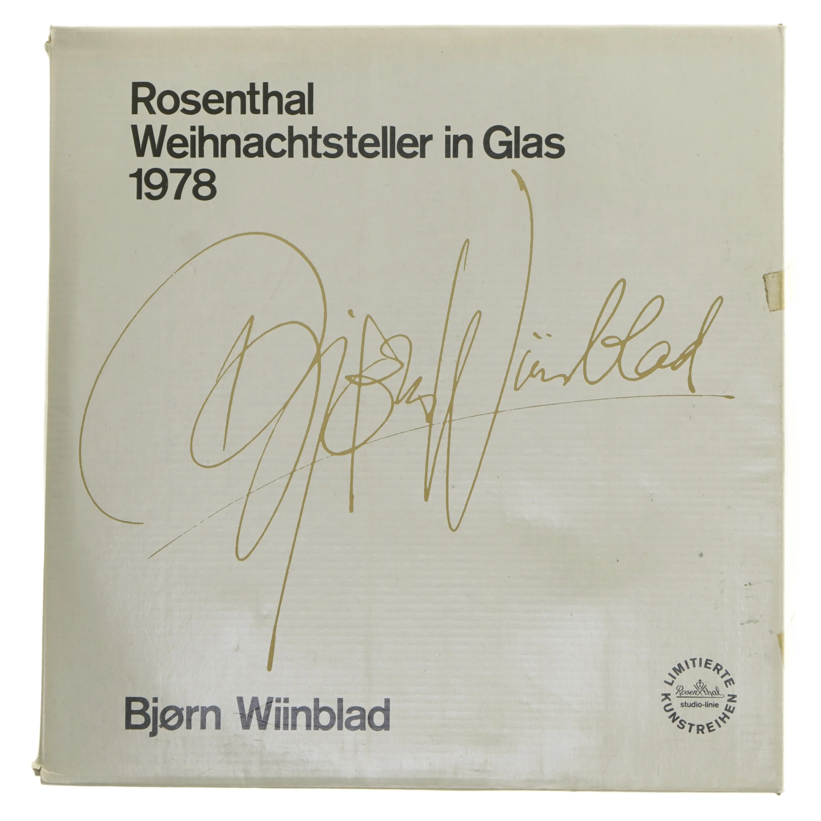 Rosenthal juleplatte 1978 fra Bjørn Wiinblad i original emballage (str. 29x29 cm)