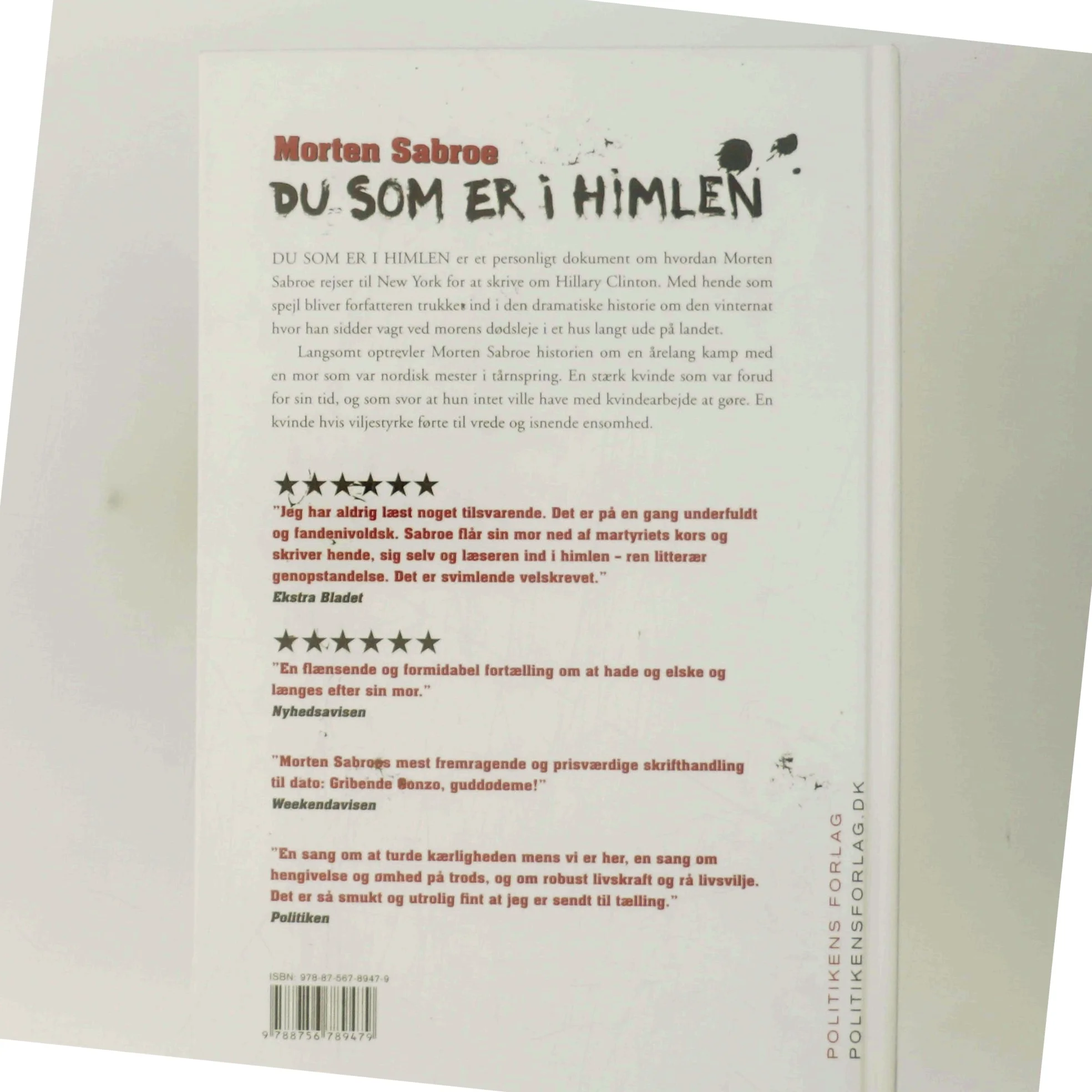 Du som er i himlen af Morten Sabroe (Bog)