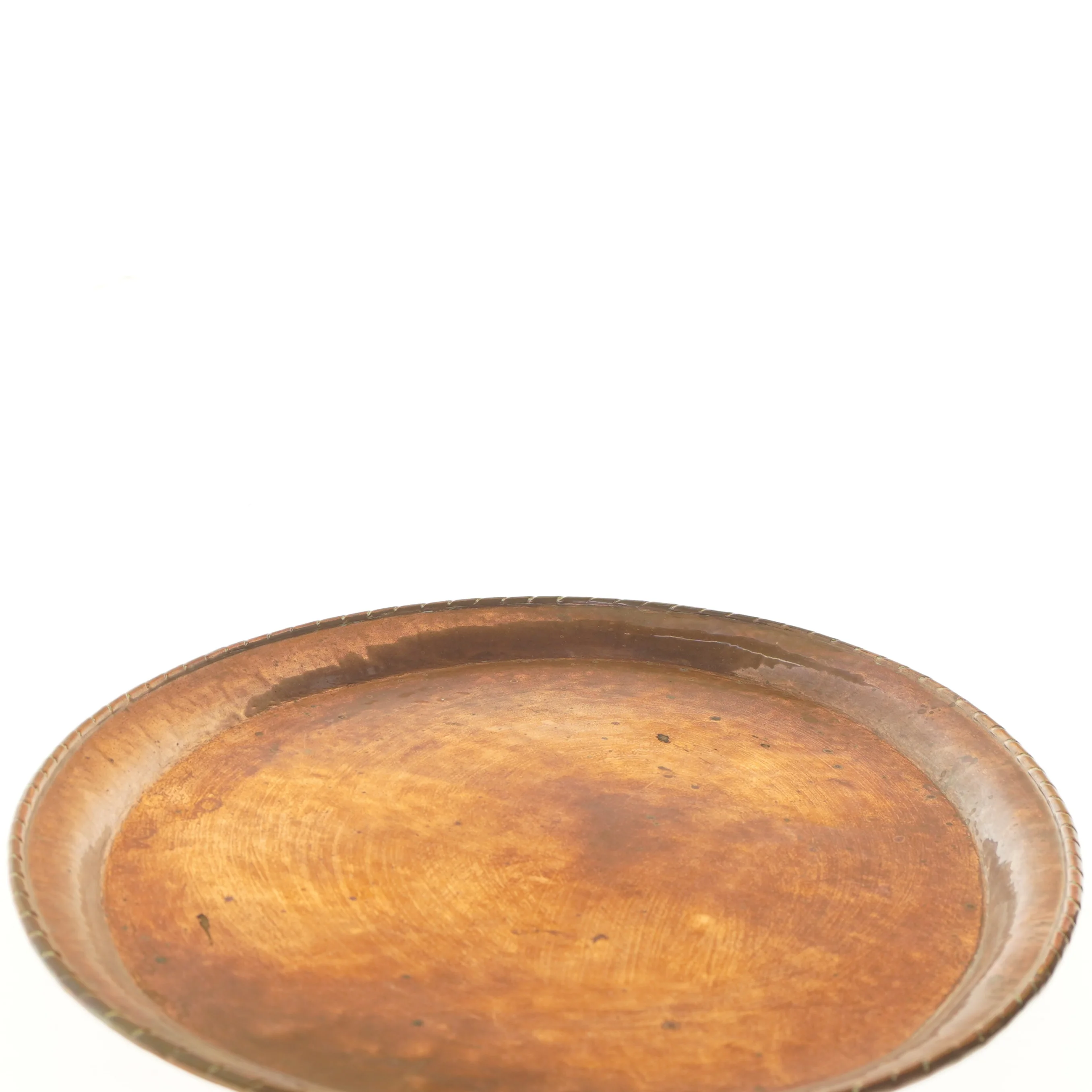 Rund kobberbakke (str. 47x37 cm)