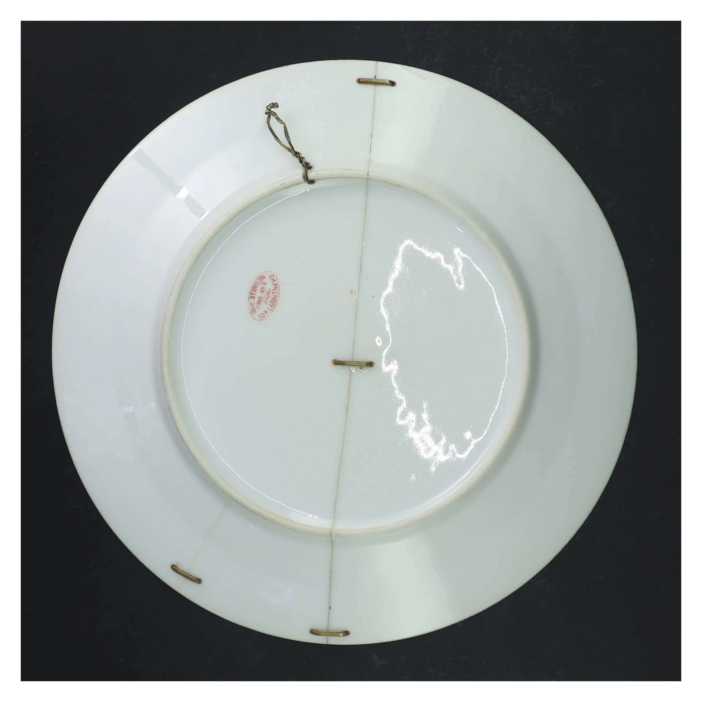 Porselænstallerken med blomstermønster (str. Ø 23 cm)