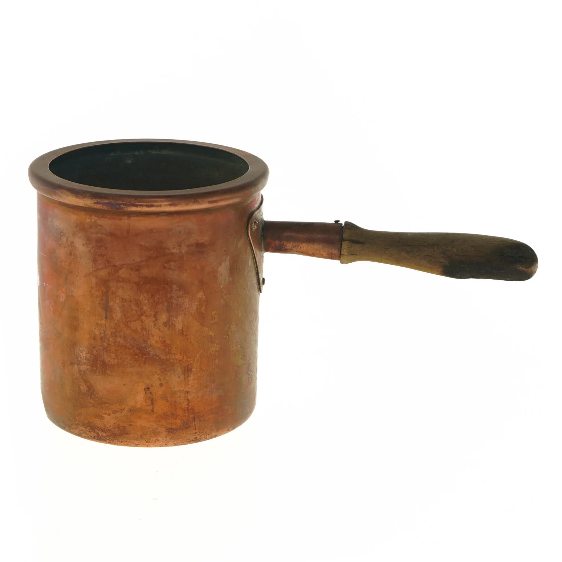 Kobberkedel med håndtag (str. 15 cm)