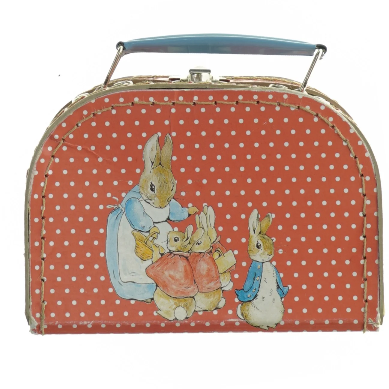 Børnekuffert med kaninmotiv (str. 16 x 12 cm)