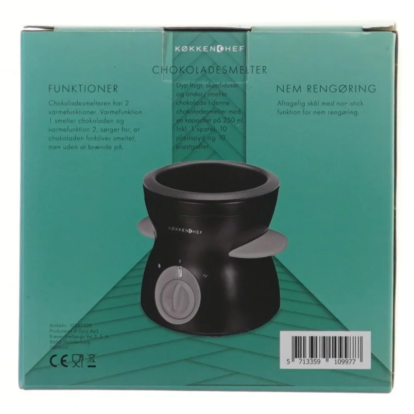 Elektrisk chokoladesmelter fra Kokkenchef (str. 12 cm)