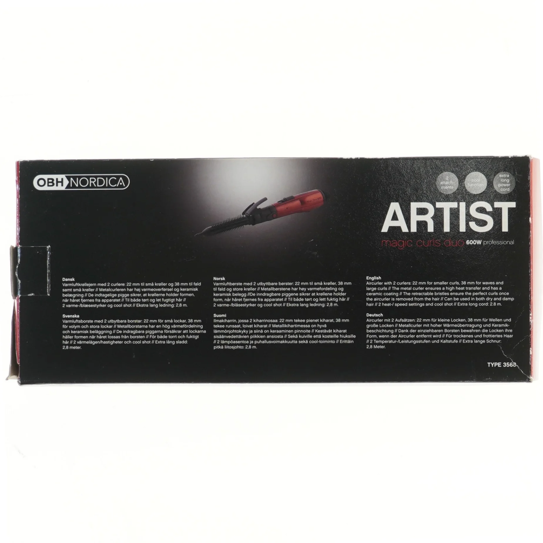OBH Nordica Artist Magic Curls Duo varme krøllejern fra OBH Nordica (str. 21 cm)