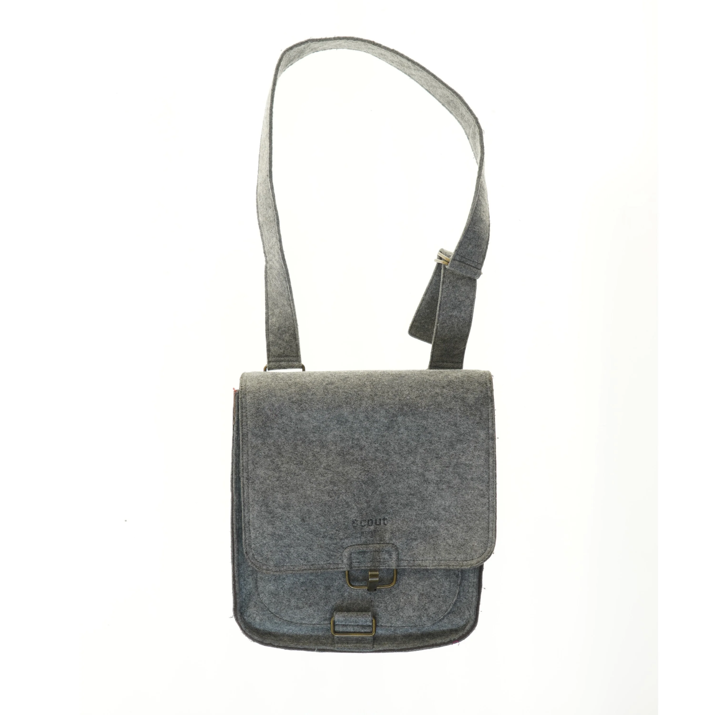 Grå skuldertaske fra Scout (str. 35x33x13 cm)
