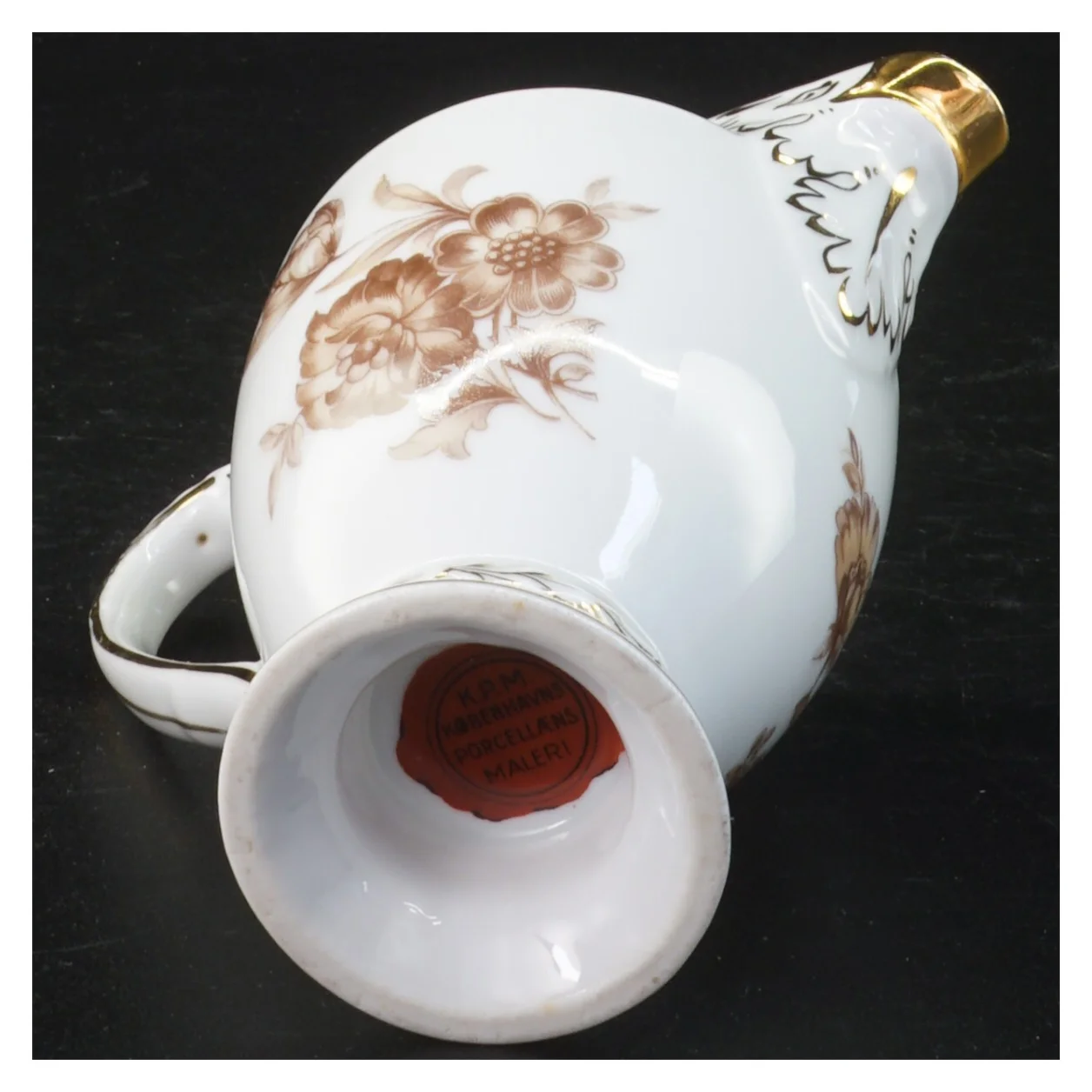 Porcelænskande med blomstermotiv (str. 11 cm)