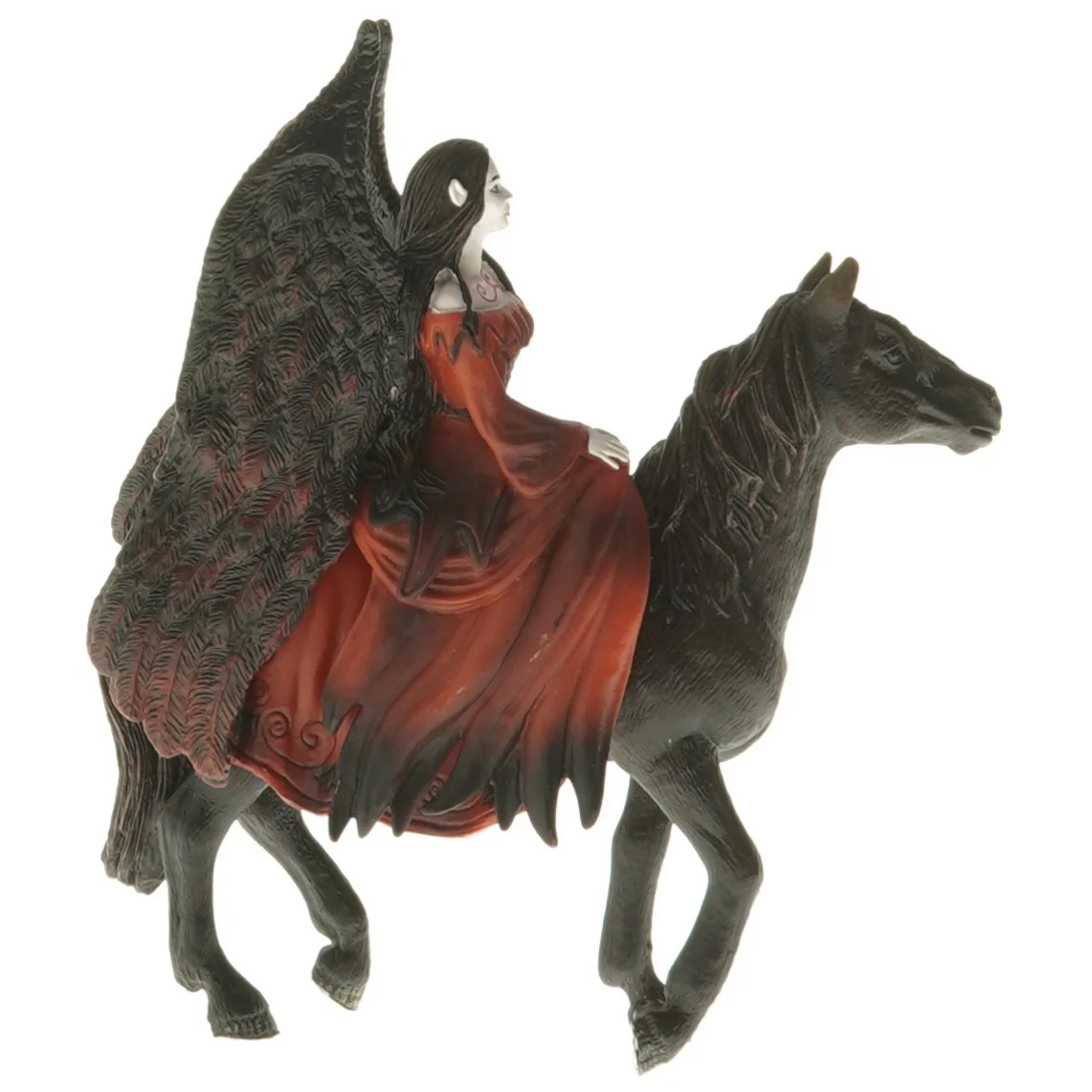 Figur af engel på hest fra Schleich (str. 13,5 cm)