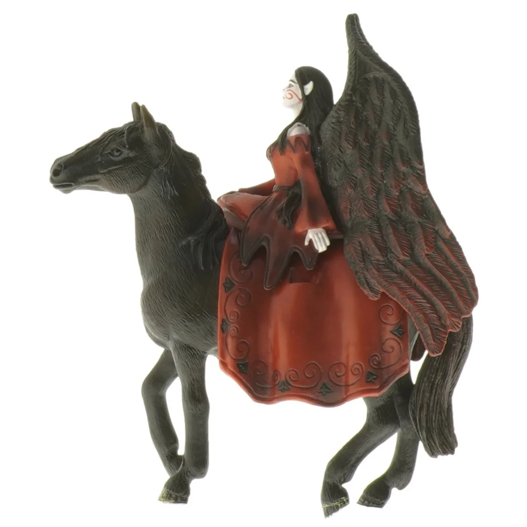 Figur af engel på hest fra Schleich (str. 13,5 cm)
