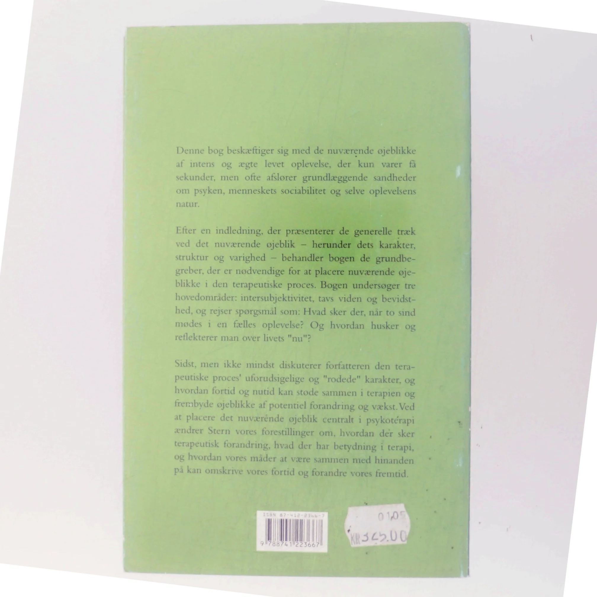 Det nuværende øjeblik i psykoterapi og hverdagsliv af Daniel Stern (f. 1934) (Bog)