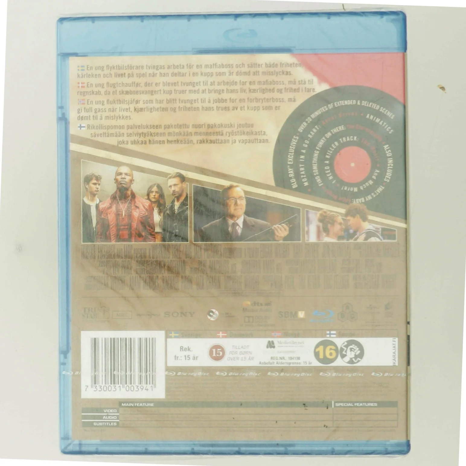 Baby Driver med Ansel Elgort (DVD)