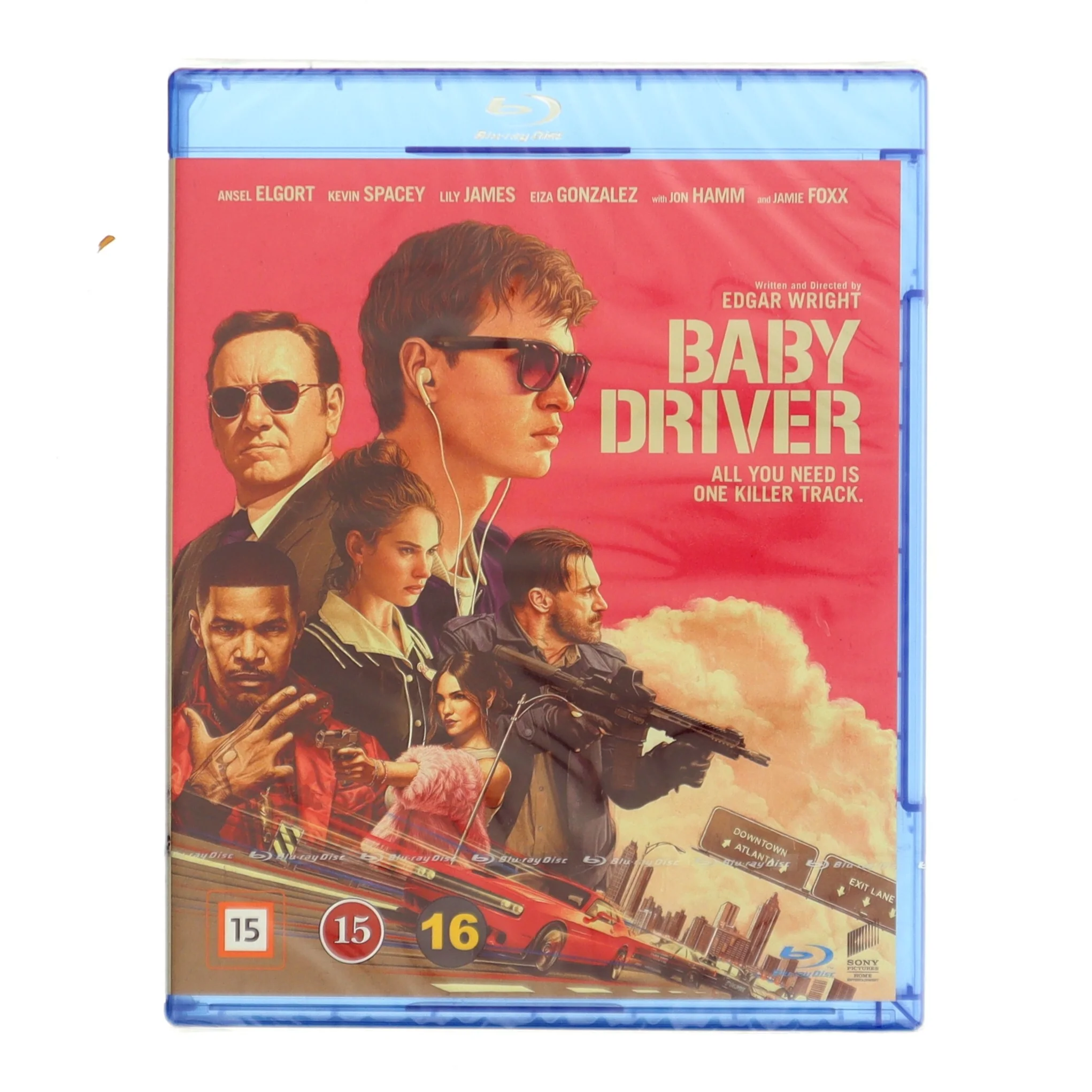 Baby Driver med Ansel Elgort (DVD)