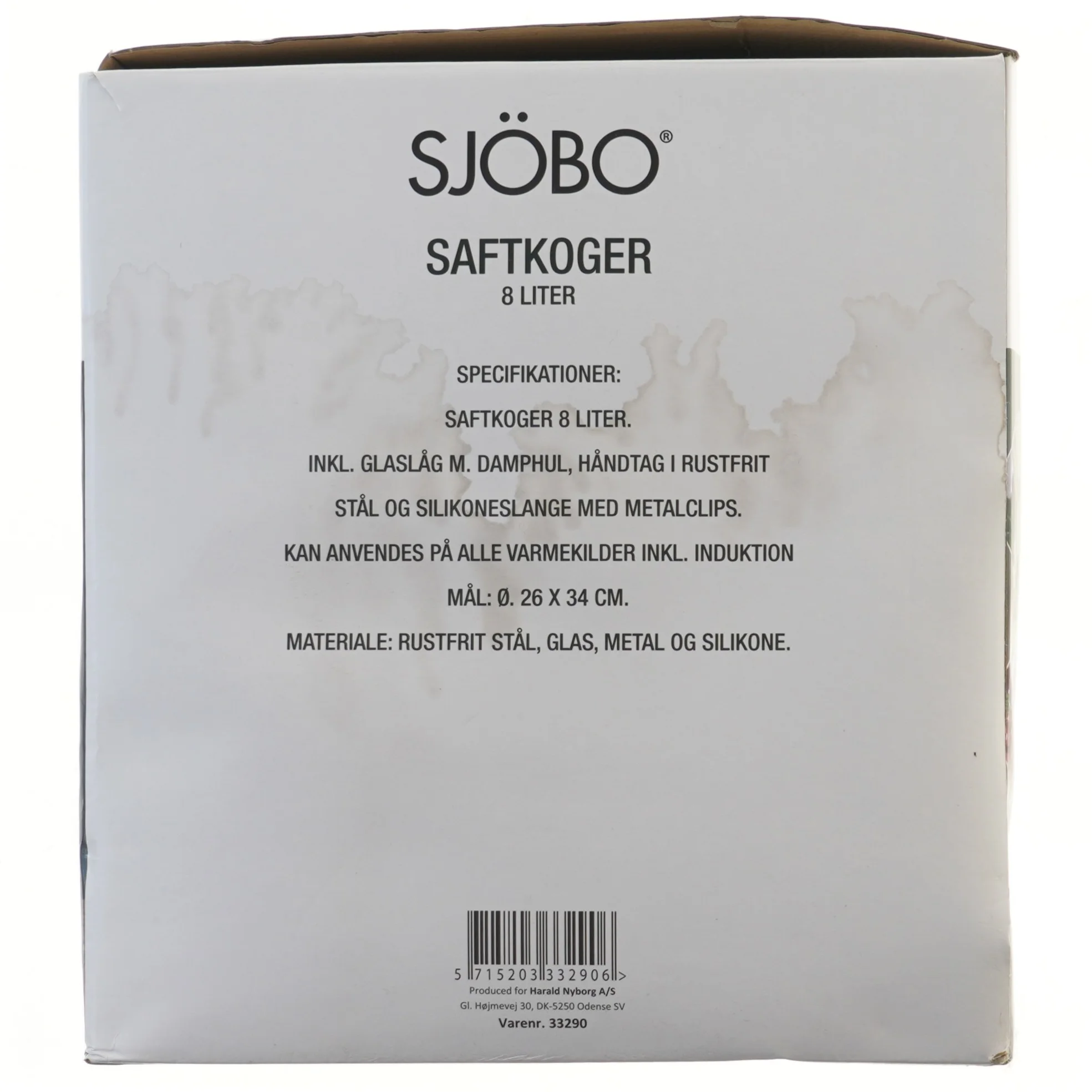 Saftkoger med låg og slange fra SJÖBO (str. Ø 27,5 og 27,5 og 26 cm)