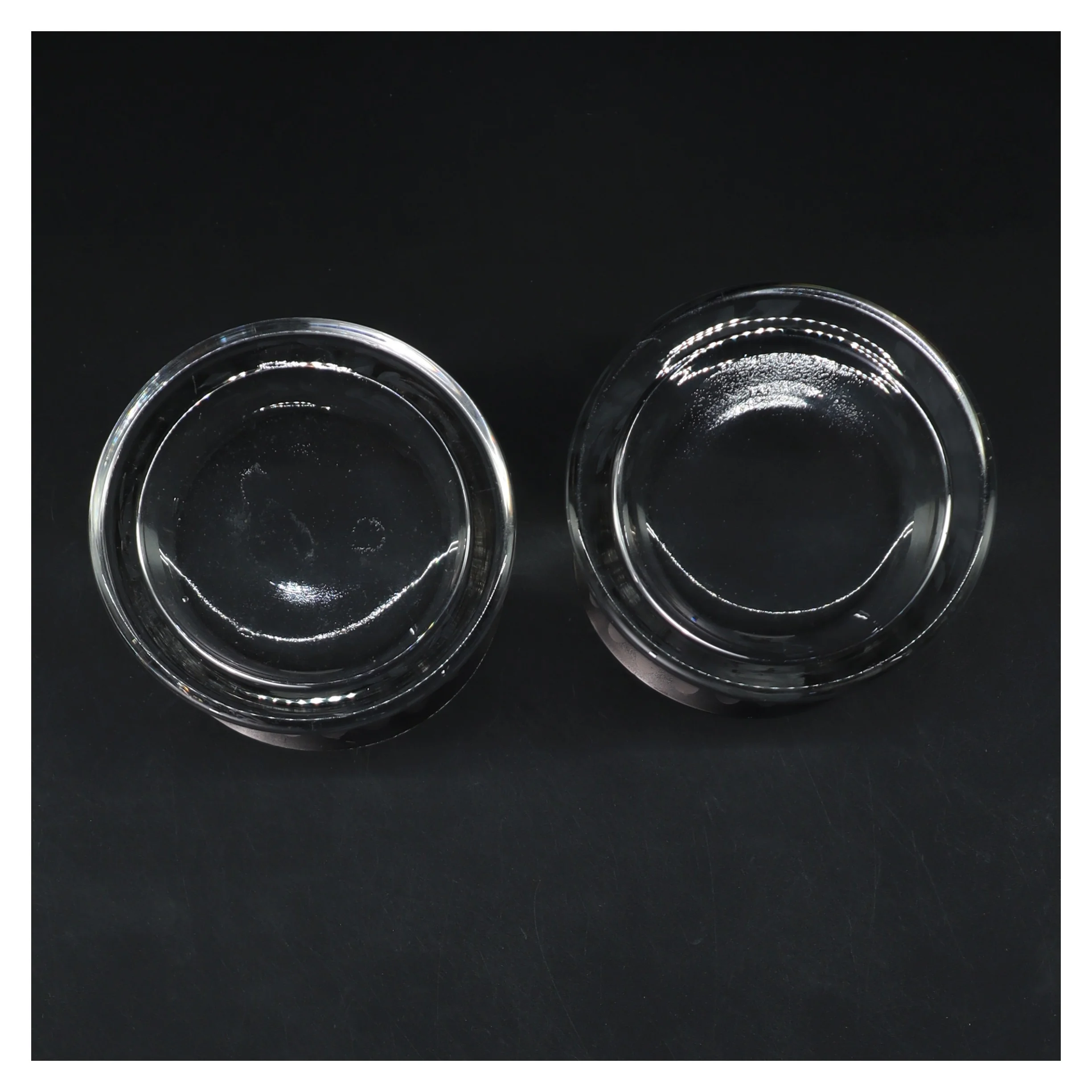 Glas vaser med metal bånd fra Lene Bjere (str. Ø 9 cm længde 9 cm)