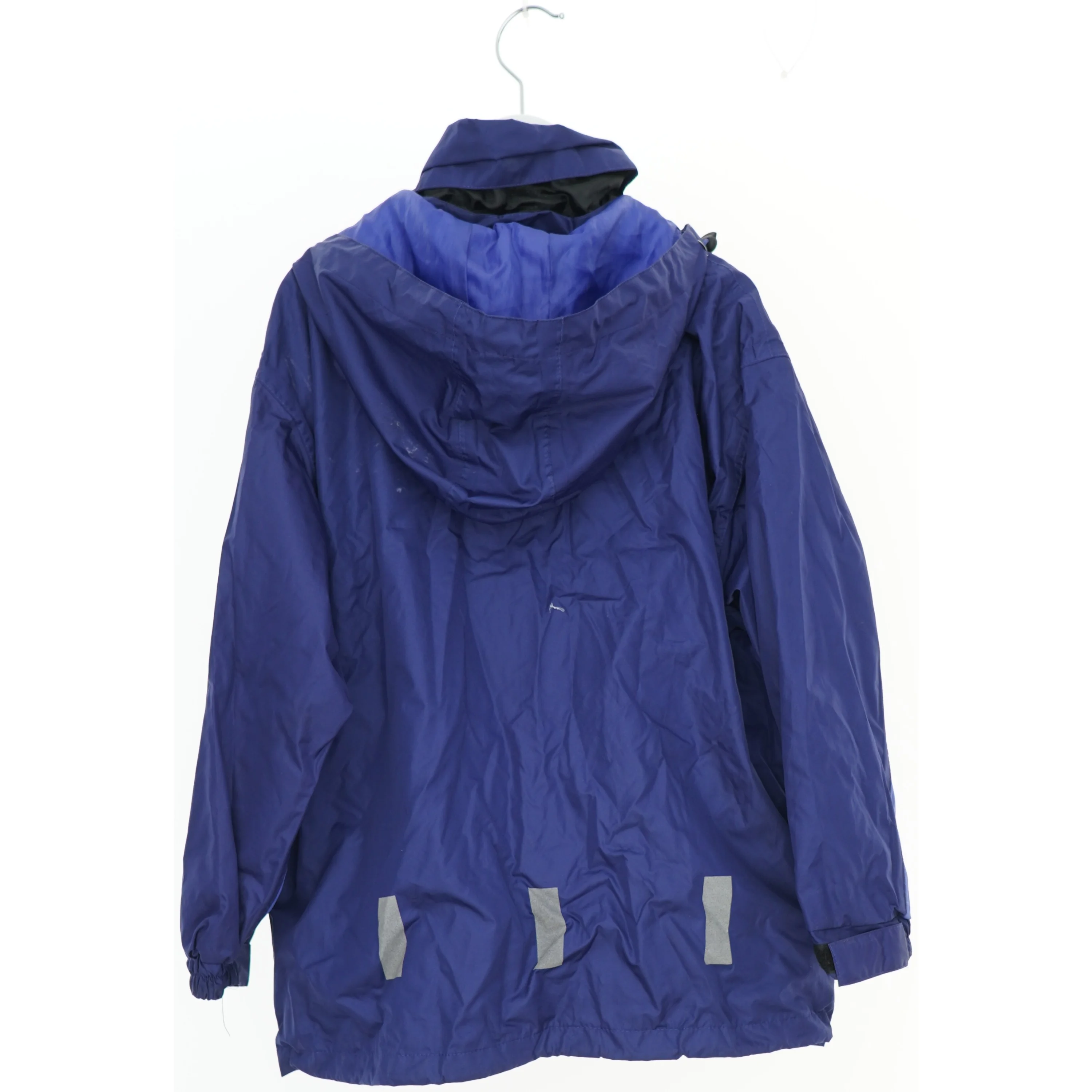 Regnjakke med hætte og lynlås fra Drizzle (str. 128)