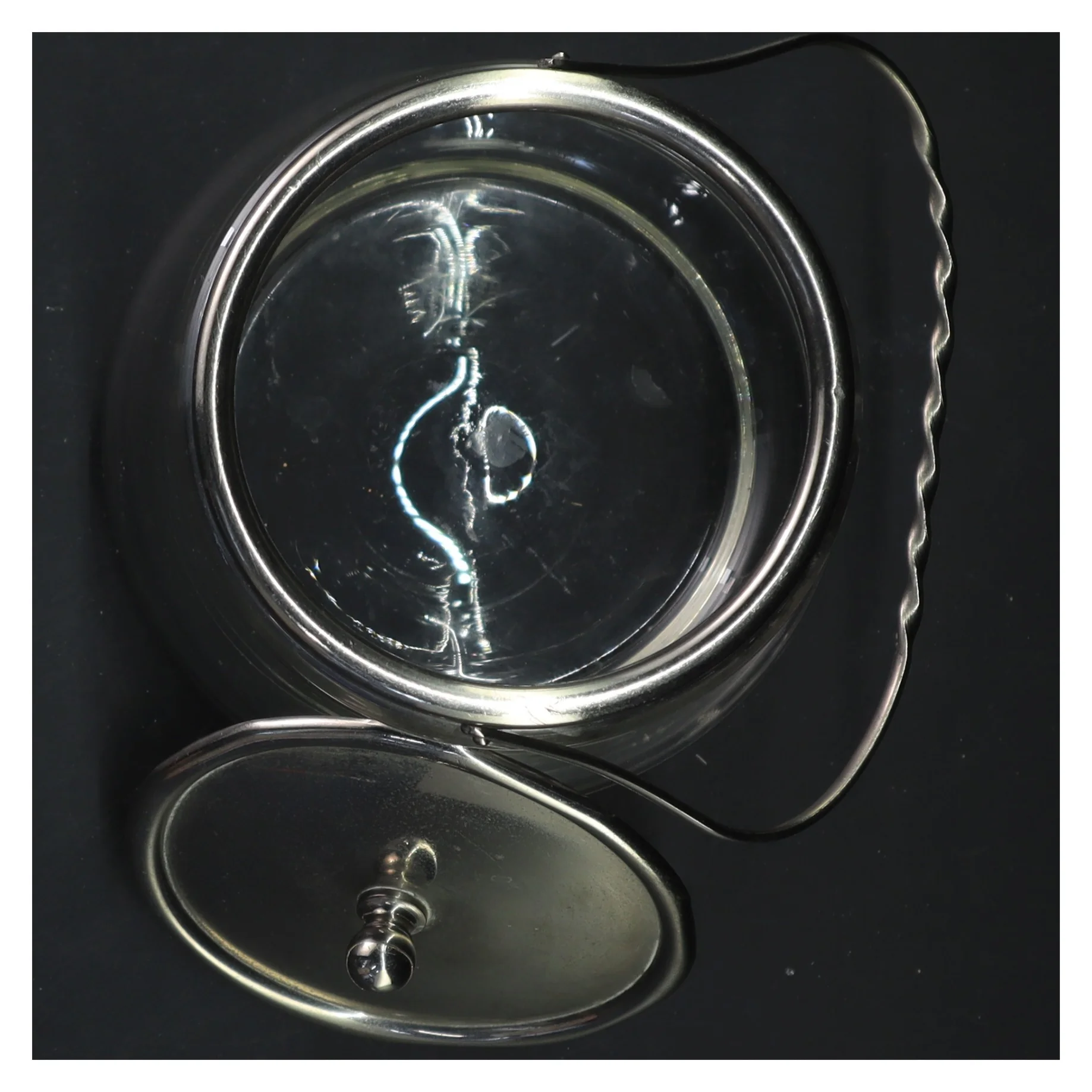 Glasskrukke med låg (str. 15 cm)