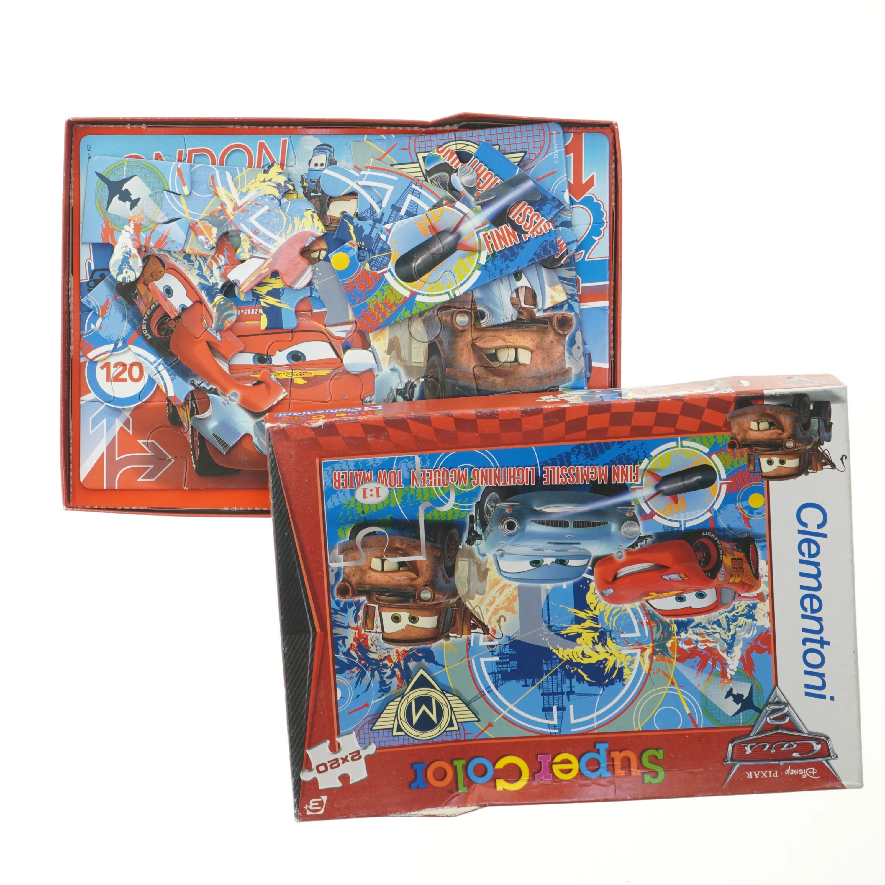 Clementoni Cars 2 puslespil fra Disney (str. 2 x 20 brikker)