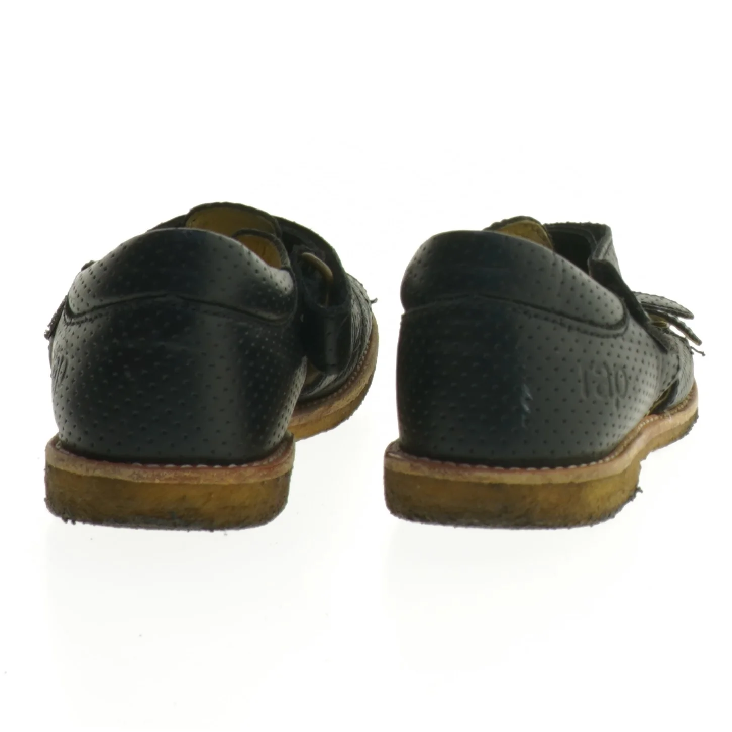 Børnesandaler i sort læder (str. Længde. 23 cm)