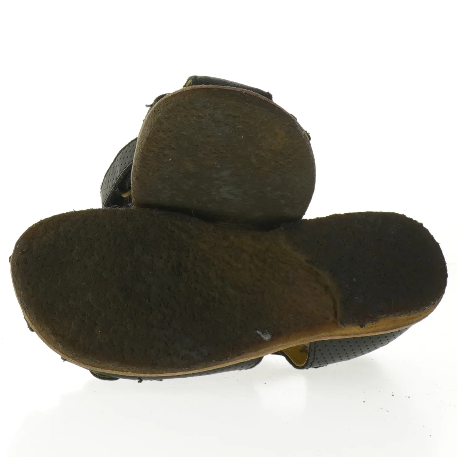 Børnesandaler i sort læder (str. Længde. 23 cm)