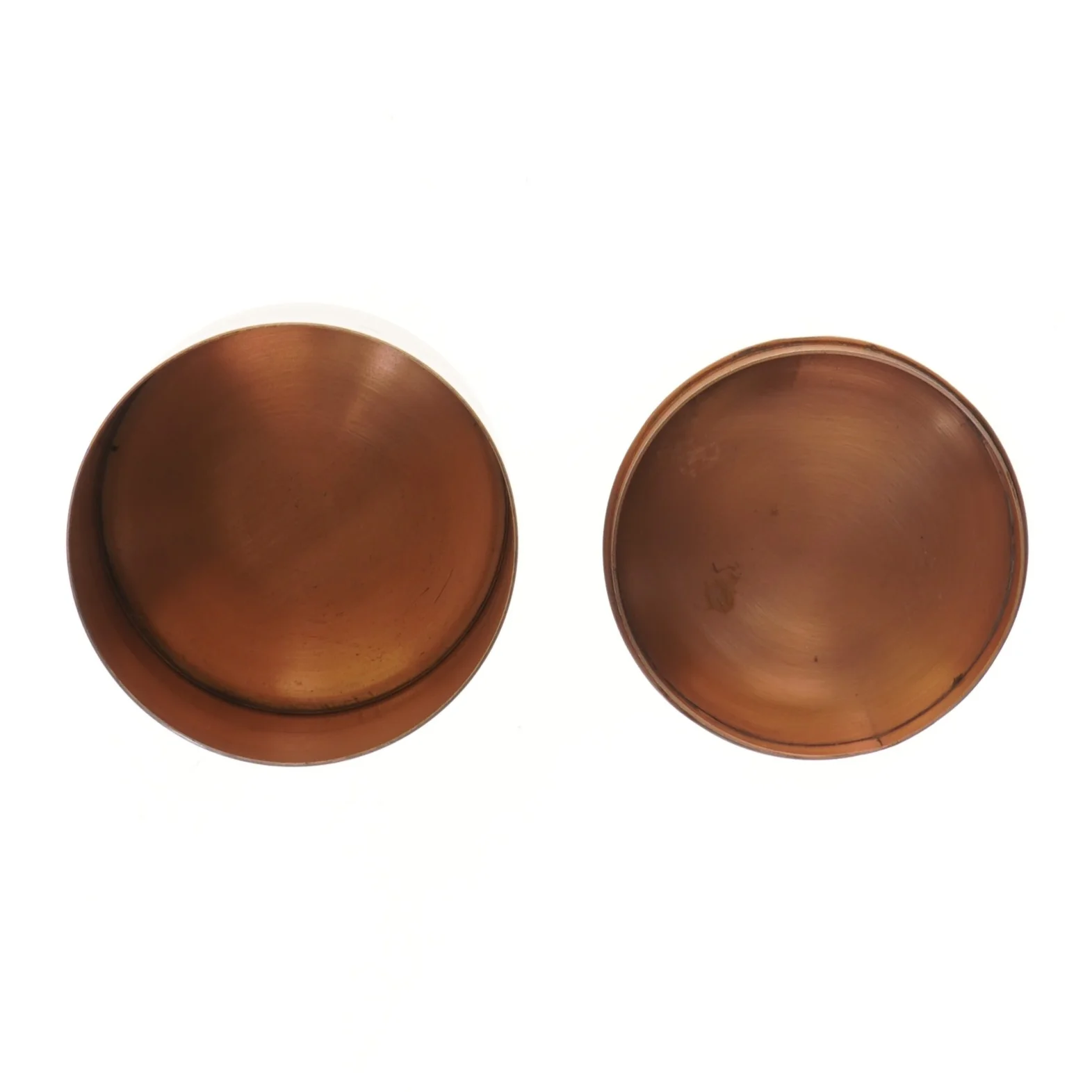 Rund metalopbevaringsboks (str. Ø 12 cm længde 8,5 cm)