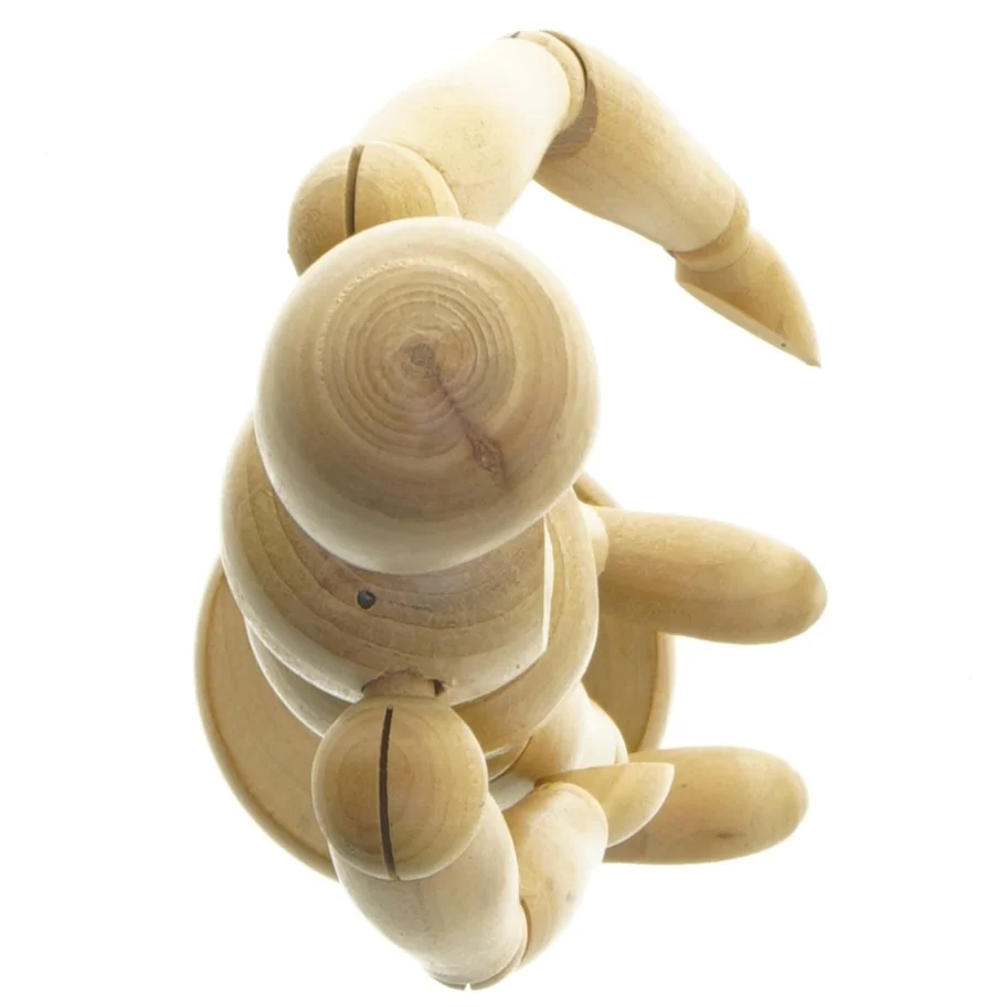 Trækunstnerdukke (str. 34 cm)