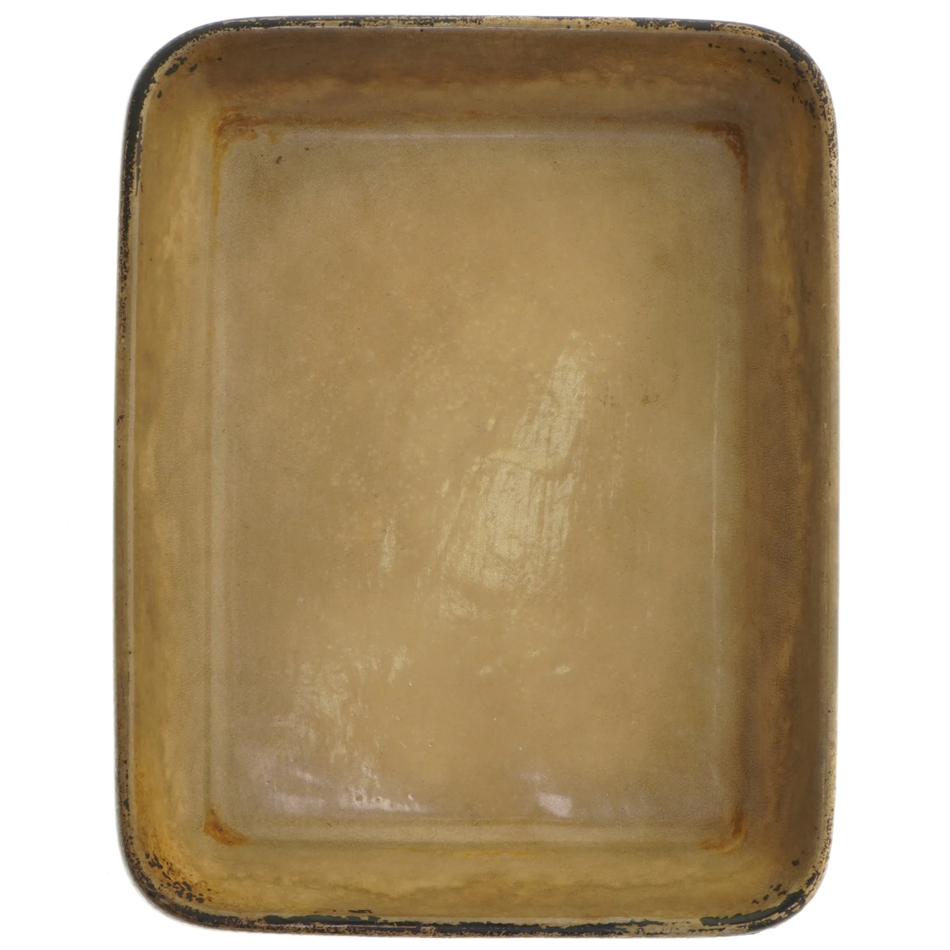 Rustik serveringsbakke med flettet kant (str. 26x20 cm)