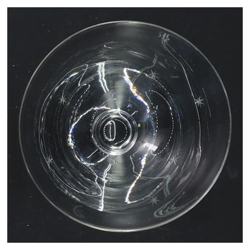 Champagneskål med stjernegravering (str. Ø 8 cm)