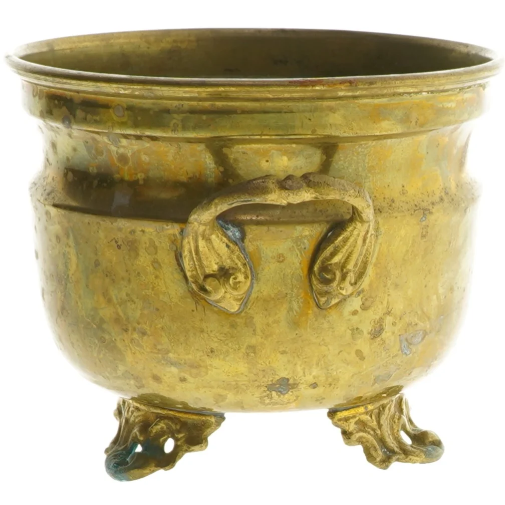 Messing urtepotteskjuler (str. Ø 13,5x11 cm)