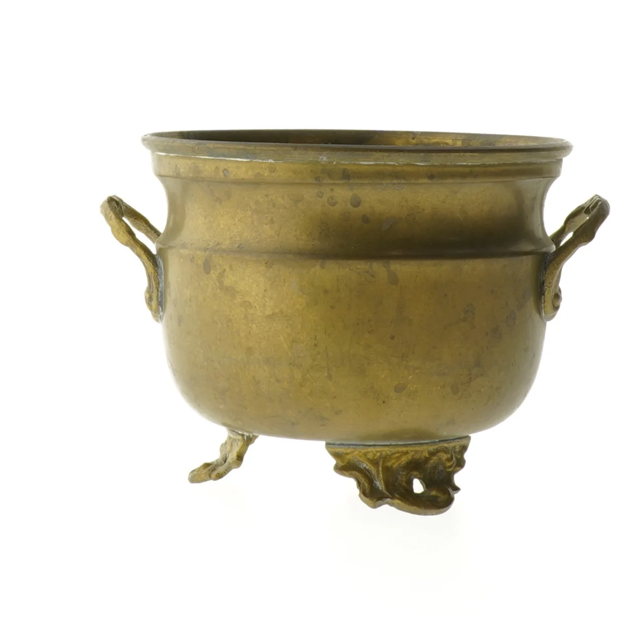 Messing urtepotteskjuler (str. Ø 13,5x11 cm)