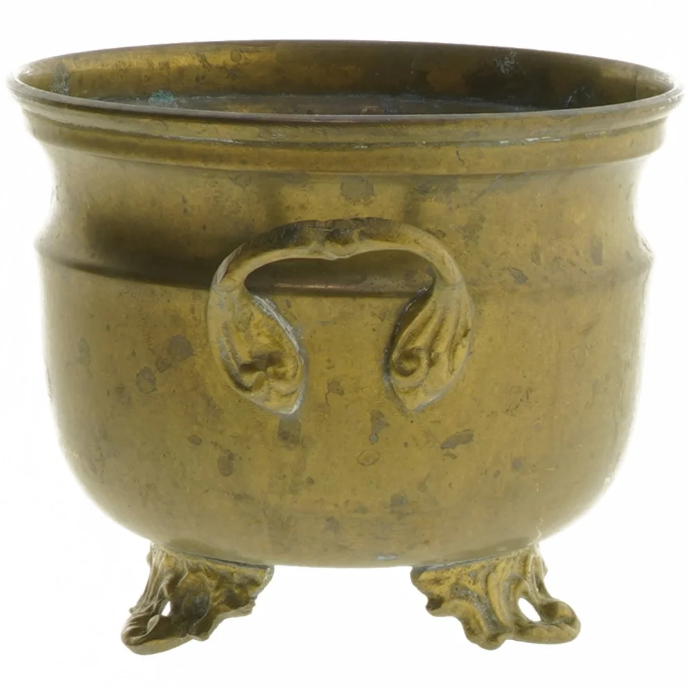 Messing urtepotteskjuler (str. Ø 13,5x11 cm)