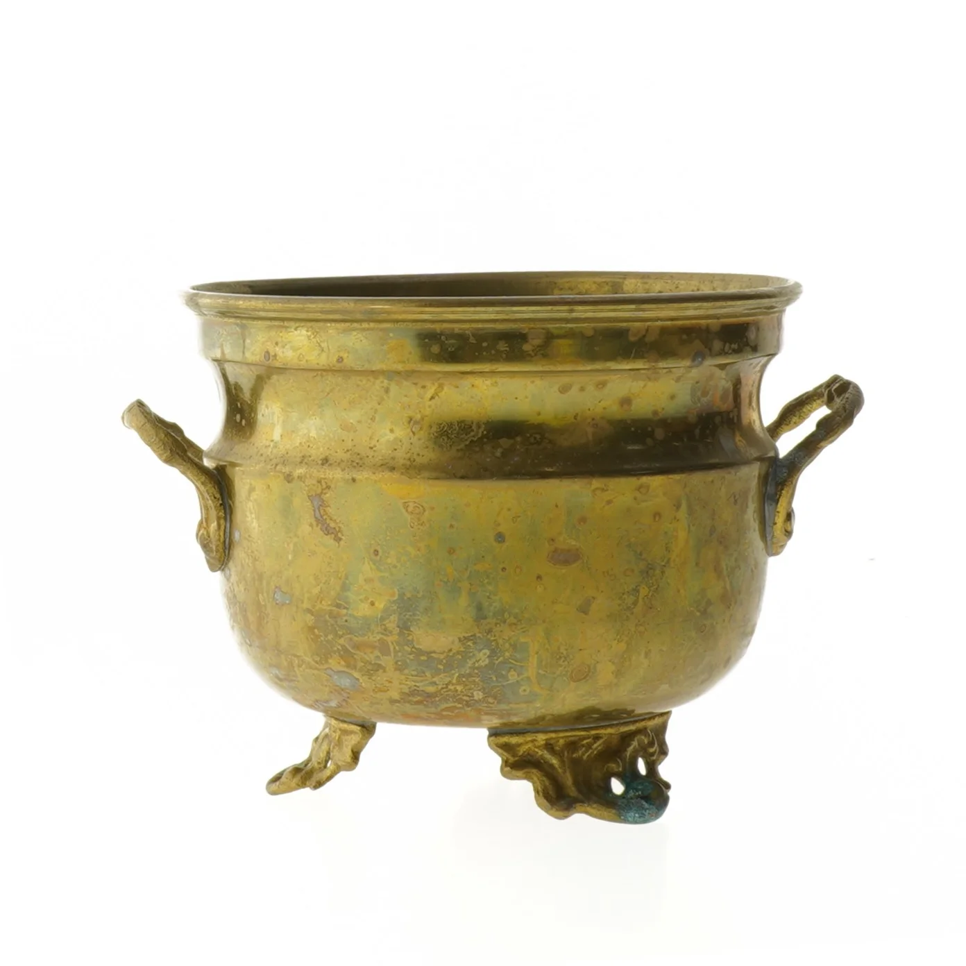 Messing urtepotteskjuler (str. Ø 13,5x11 cm)