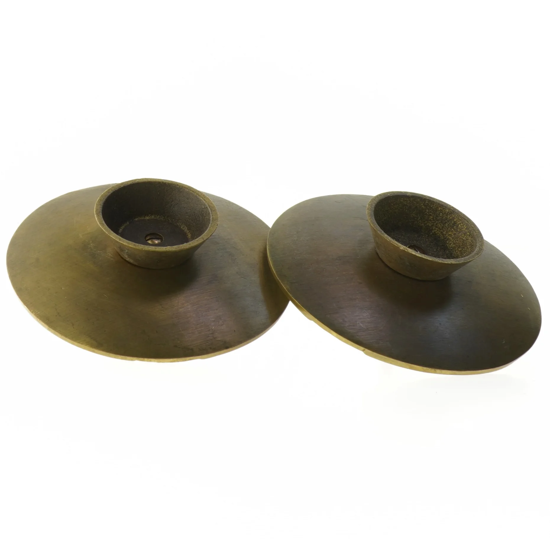 Retro lysestager (str. Ø 14x7 cm)