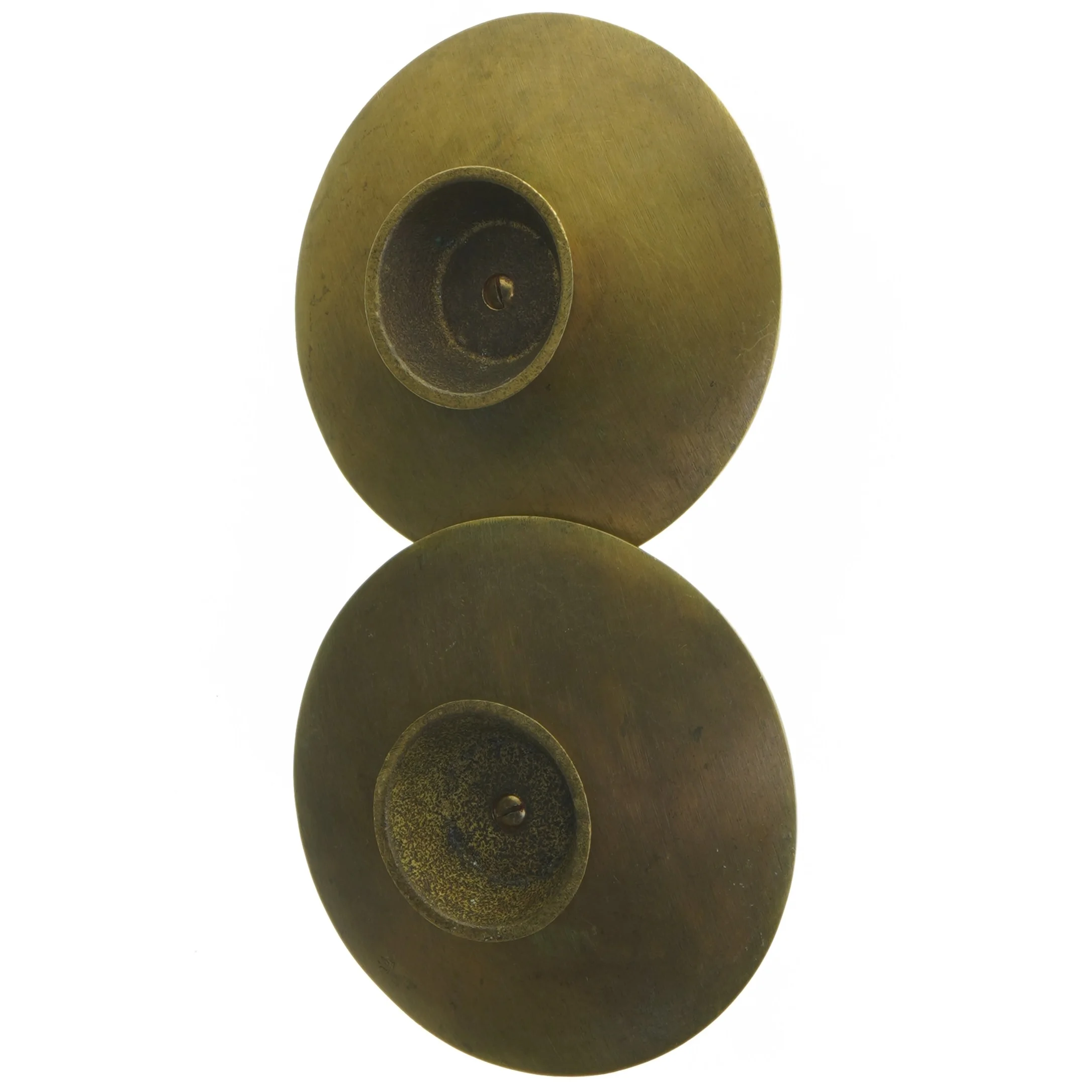 Retro lysestager (str. Ø 14x7 cm)