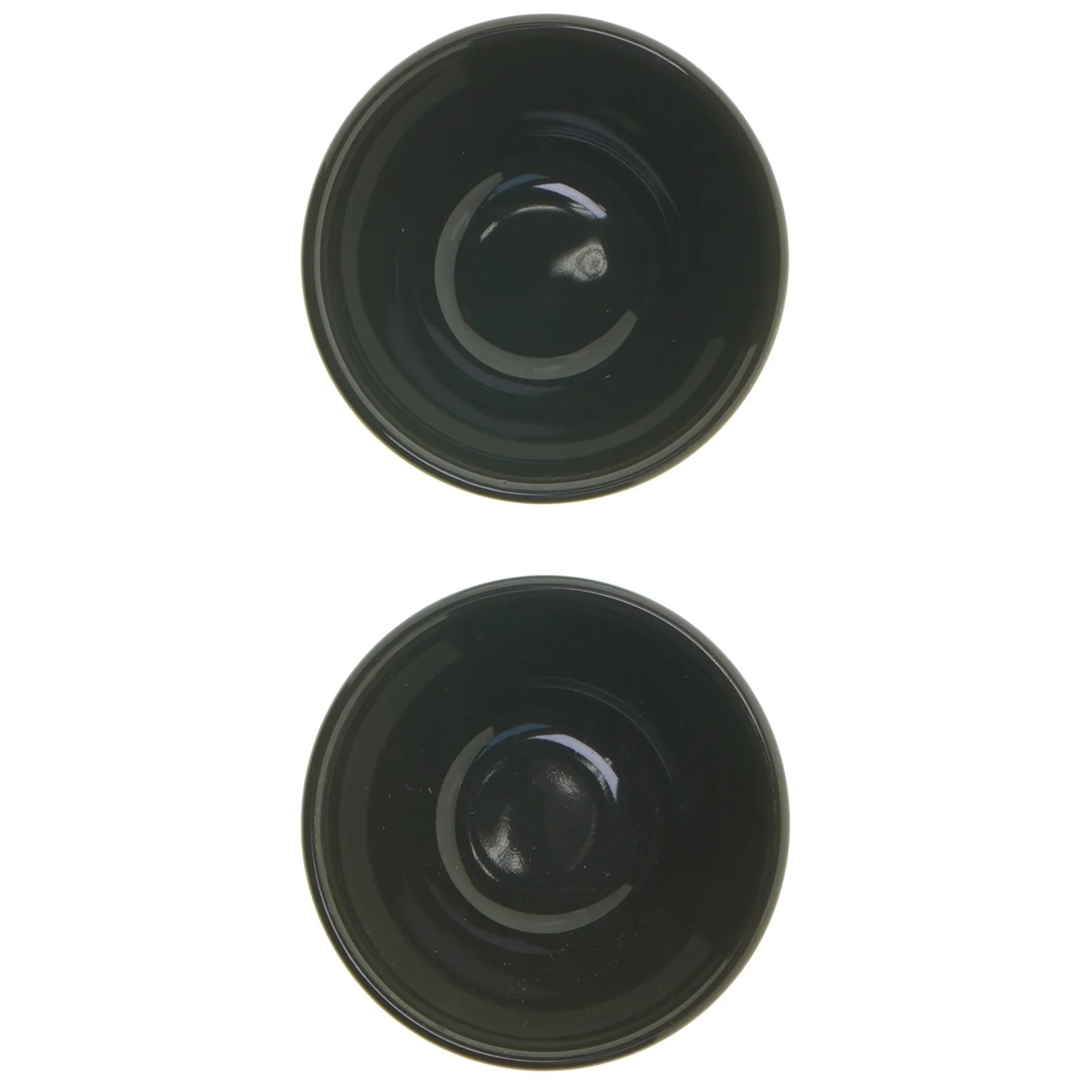 Sorte keramik skåle 2 stk. (str. Ø. 10 cm. 2 styk)