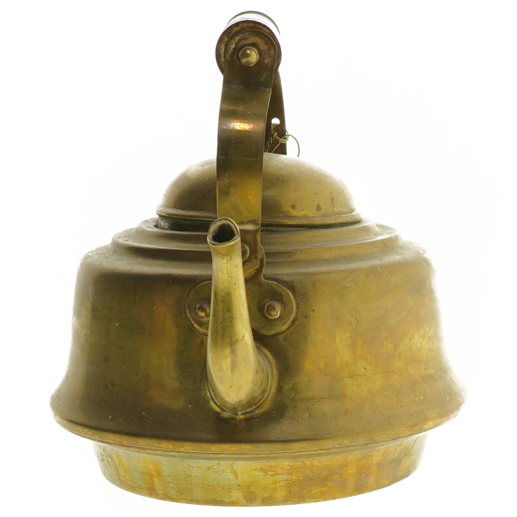 Vintage tekande i messing (str. Ø 18x13 cm)