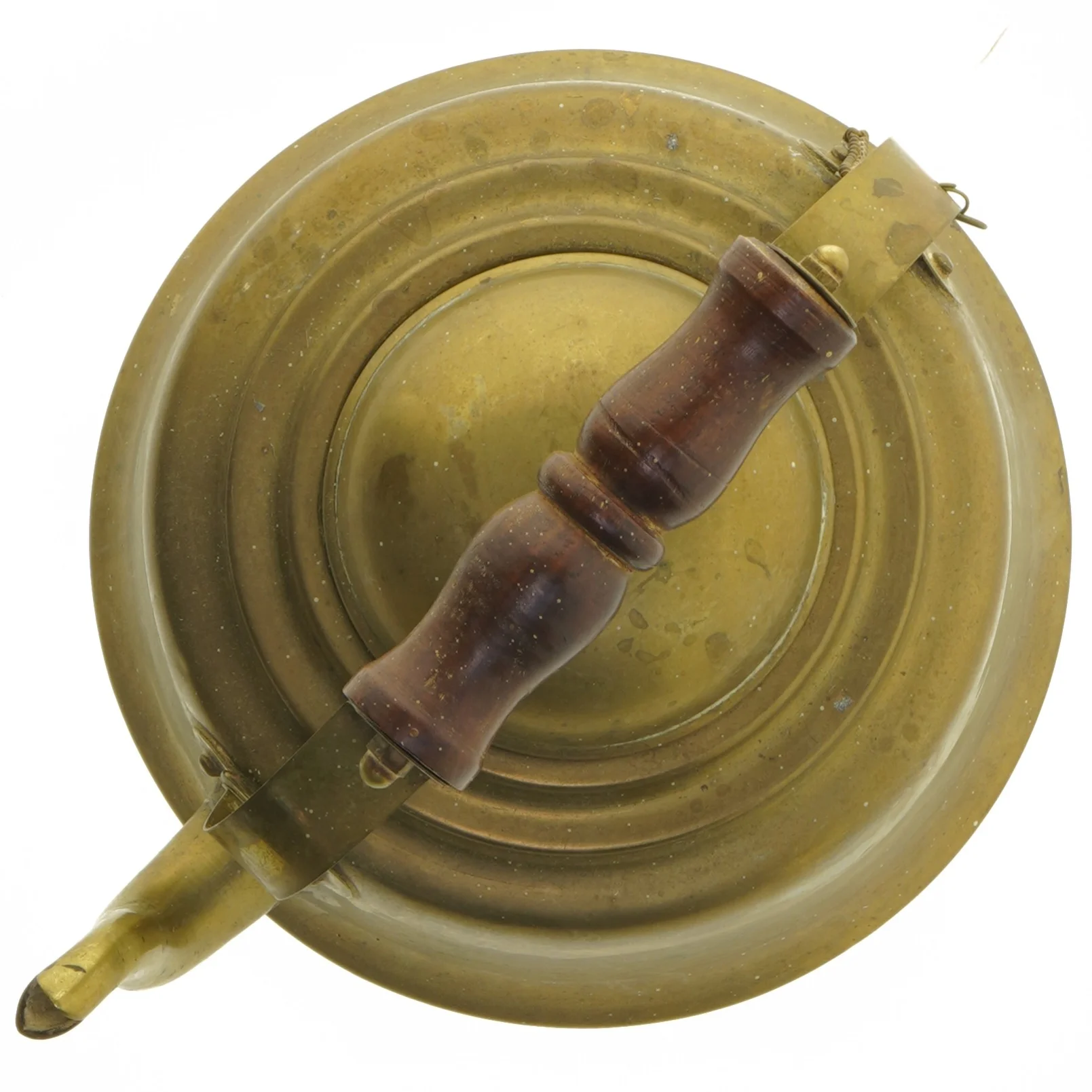 Vintage tekande i messing (str. Ø 18x13 cm)