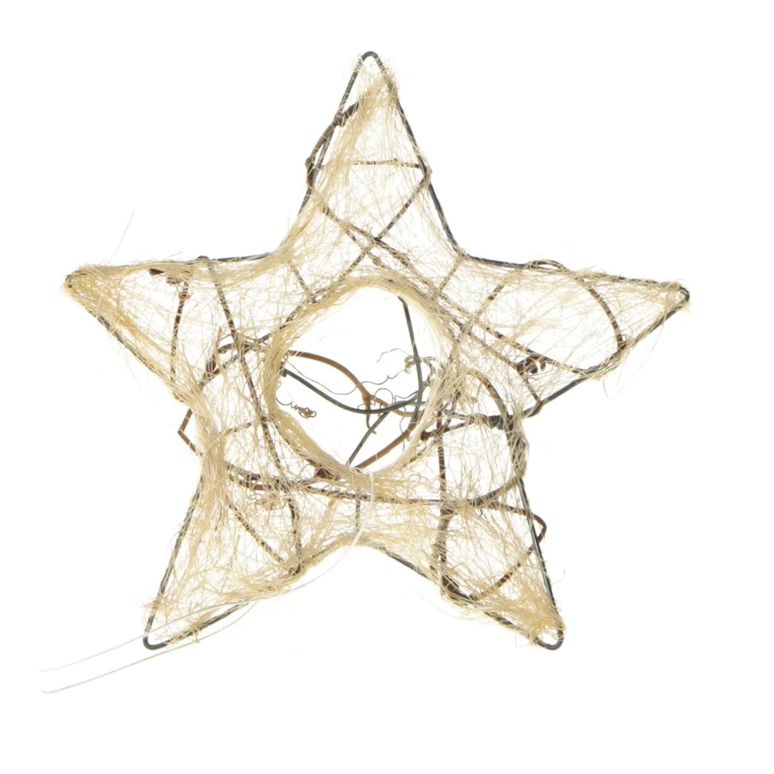 Dekorativ stjerne lavet af tråd (str. 15,5 cm)