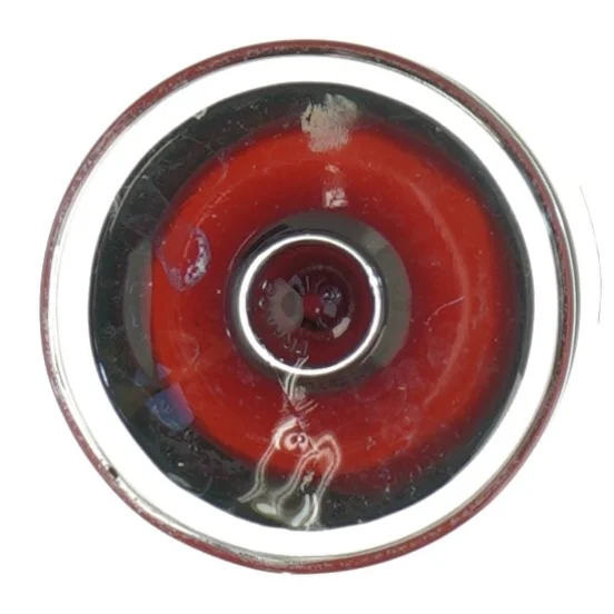 Rød glasvase fra Luminarc (str. H. 11,5 cm. ø. 6,5 cm)