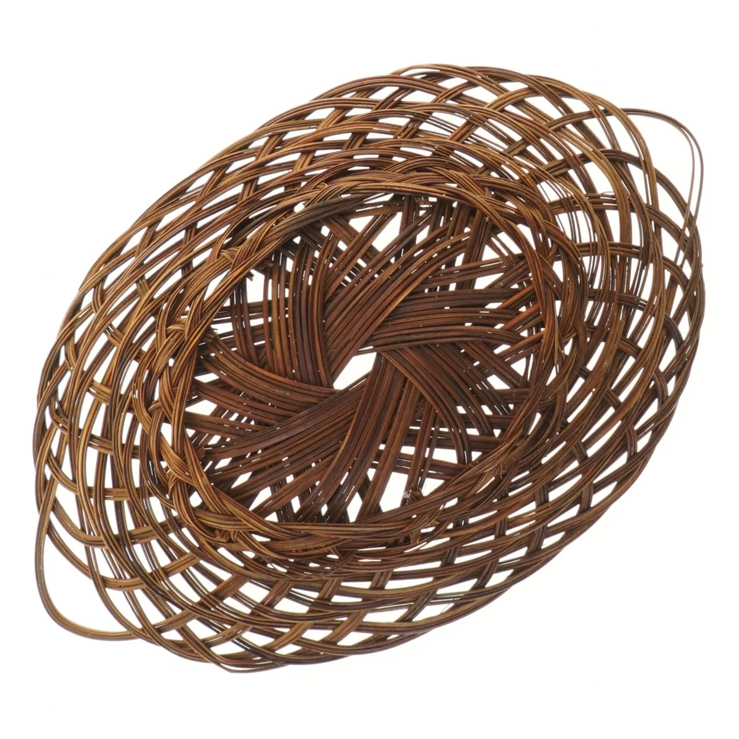 Flettet kurv uden håndtag (str. Ø 28x Ø 20 cm)